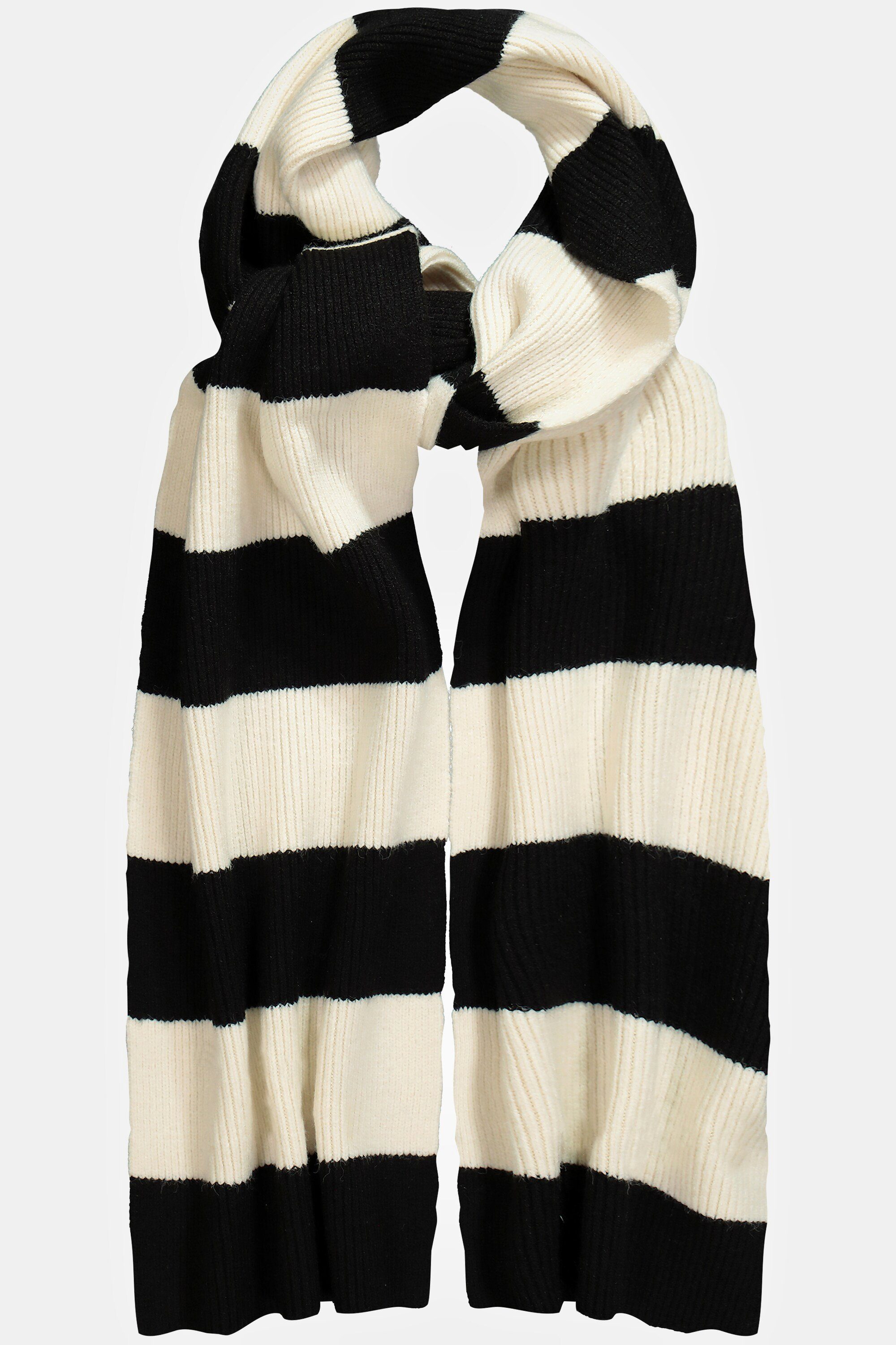 Ulla Popken Halstuch Schal Blockstreifen Rippstrick günstig online kaufen