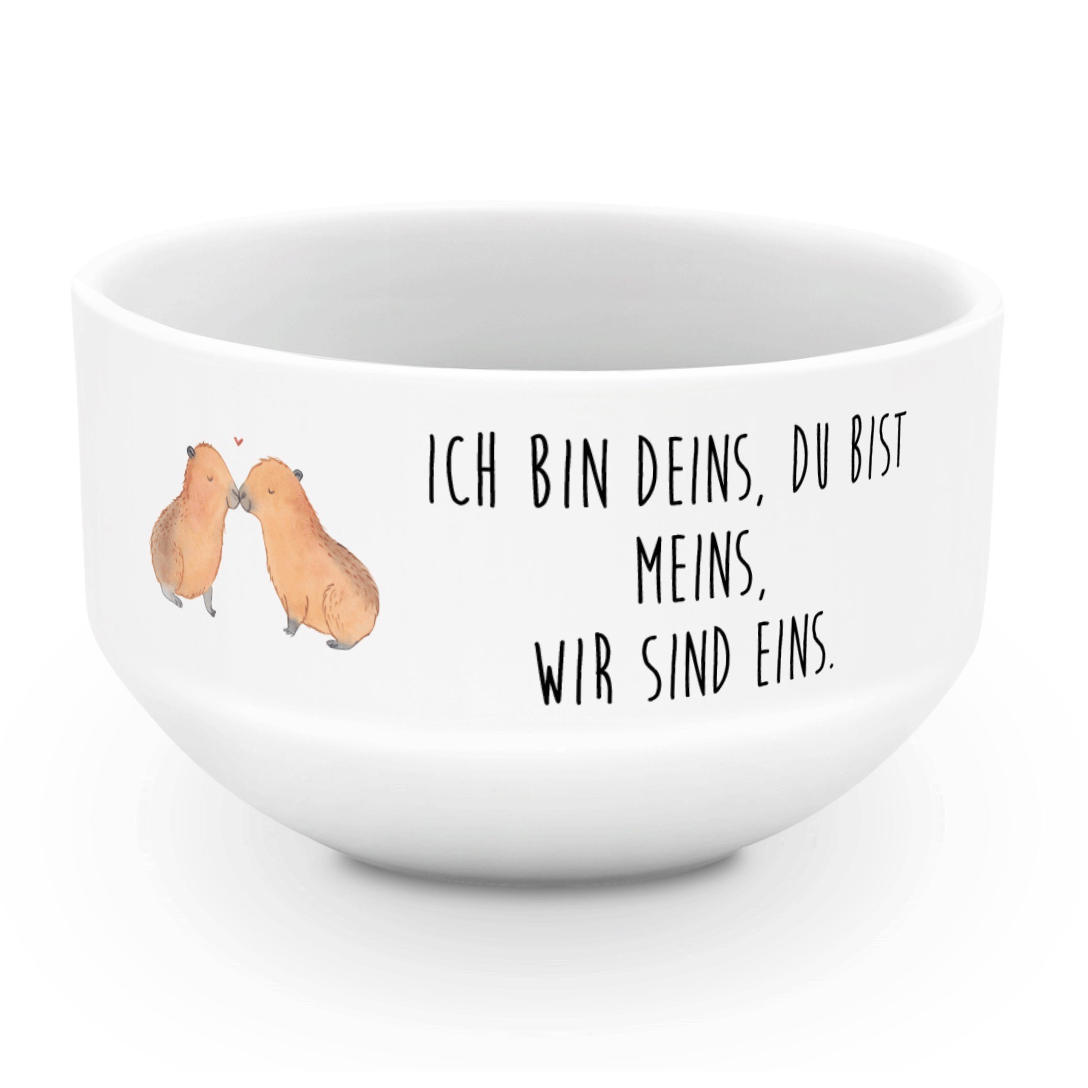 Mr. & Mrs. Panda Müslischale Capybara Liebe Weiß Geschenk, lustige