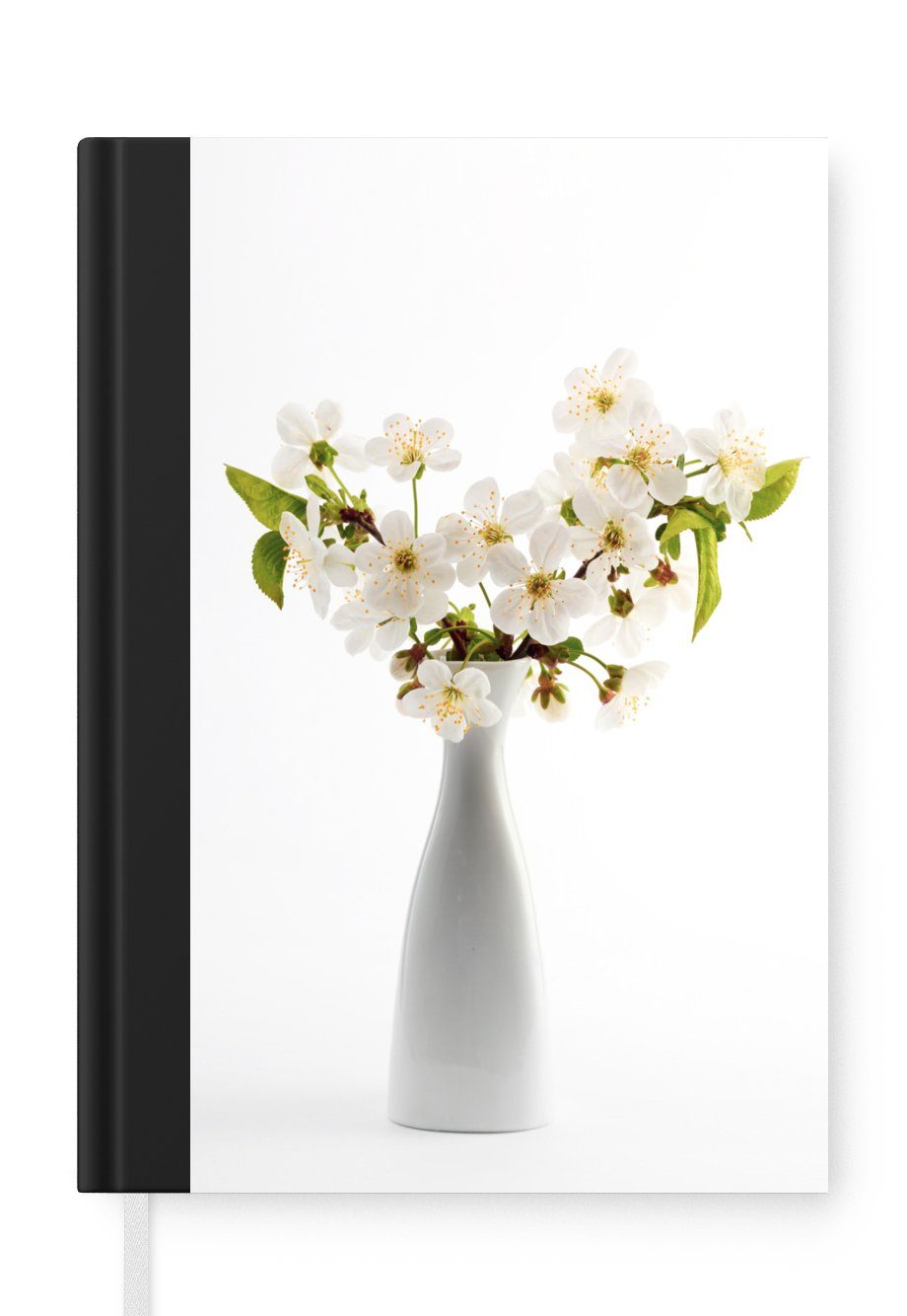 MuchoWow Notizbuch Stilleben - Vase - Blumen, Journal, Merkzettel, Tagebuch, Notizheft, A5, 98 Seiten, Haushaltsbuch