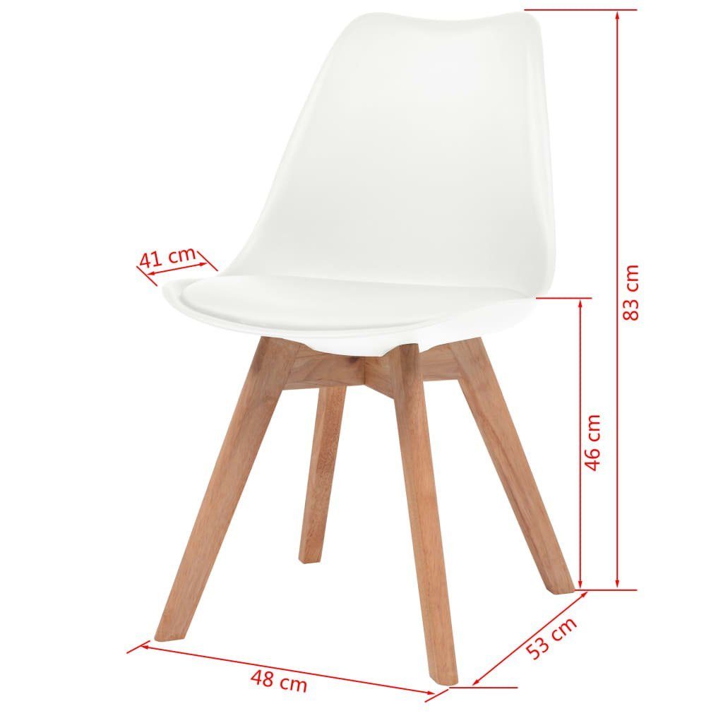 Esszimmerstühle Esszimmerstuhl Weiß 4 | vidaXL Kunststoff Weiß (4 Stk. Weiß St)