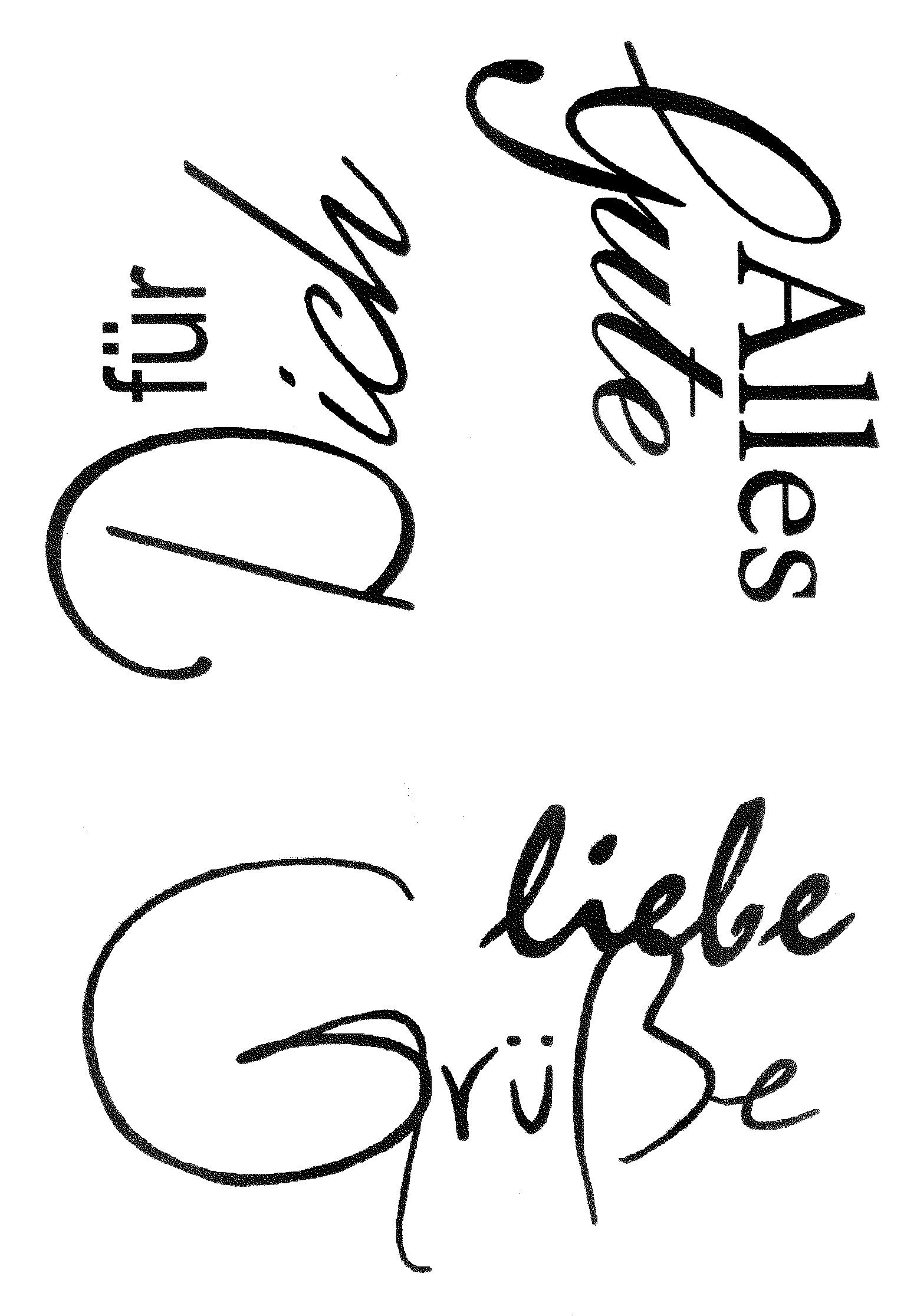 efco Stempel Liebe Grüße, 3 Stück