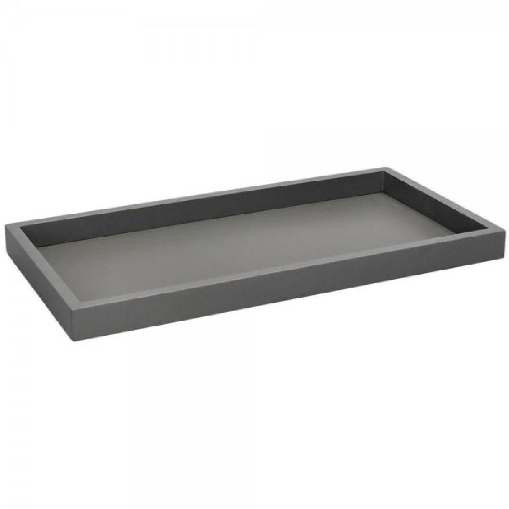 Giftcompany Tablett Tablett Neo Rechteckig Grau Dunkelgrau (30x15cm)