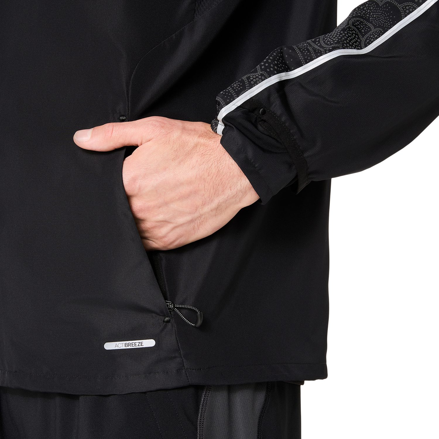 Asics Laufjacke ROAD LITE-SHOW JACKET Atmungsaktiv, Reflektierend, Smartphone-Fach