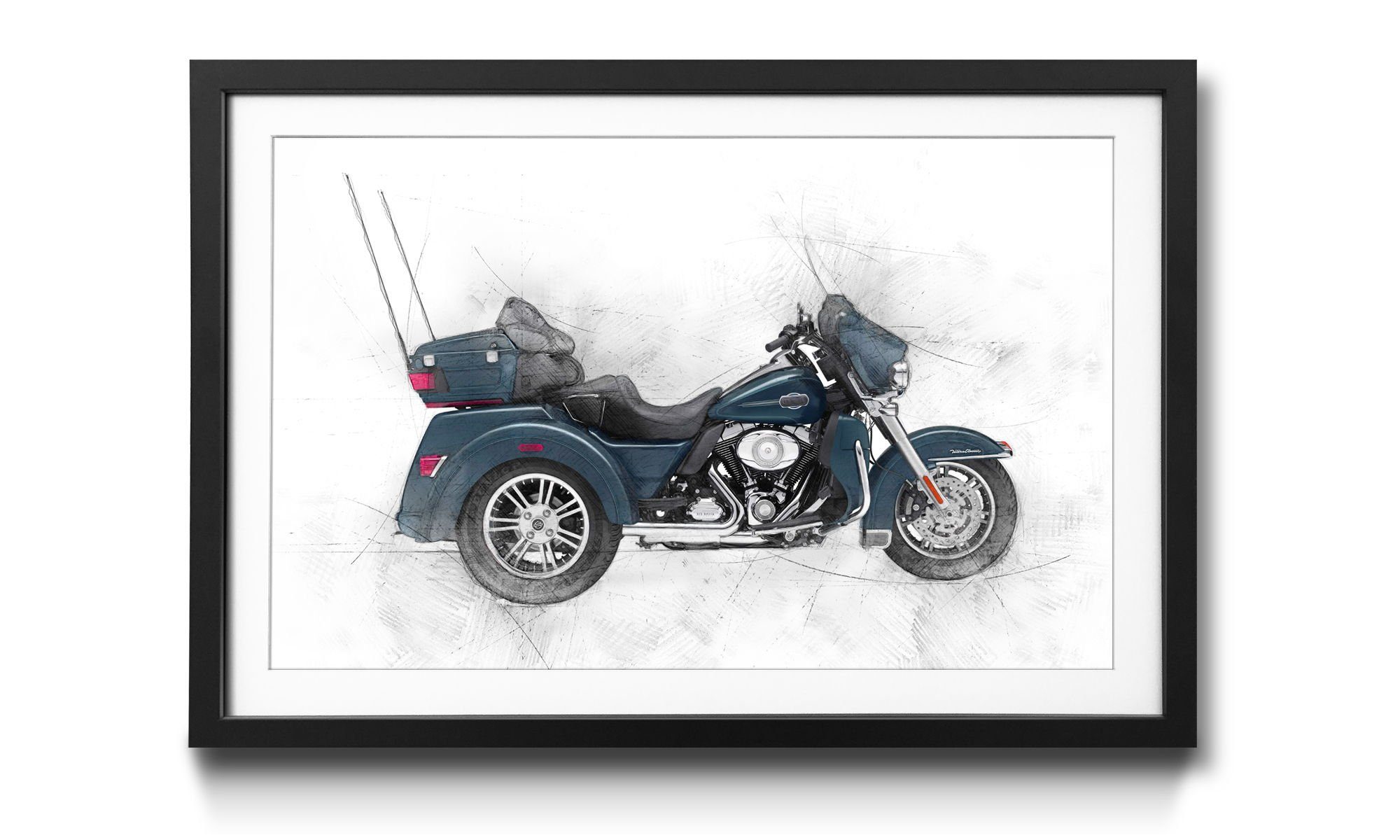 WandbilderXXL Bild mit Rahmen Trike, Motorrad, Wandbild, in 4 Größen erhältlich