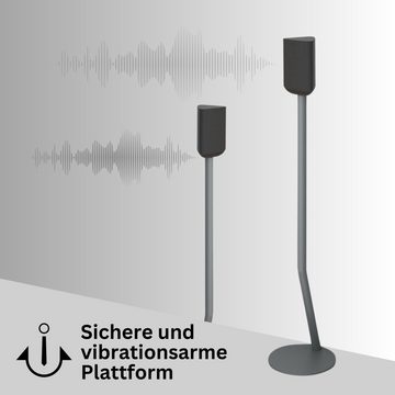 wissmann raumobjekte Elegantes Lautsprecherständer-Set aus Edelstahl (2 Stück) Lautsprecherständer, (stilvoller Lautsprecher Standfuß, Made in Germany)