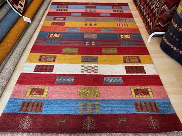 Orientteppich Perser Gabbeh Teppich Serapel 185×110 Handgeknüpft Hochland Schurwolle, Morgenlandbazar, Handgeknüpft im Persien mit Zertifikat