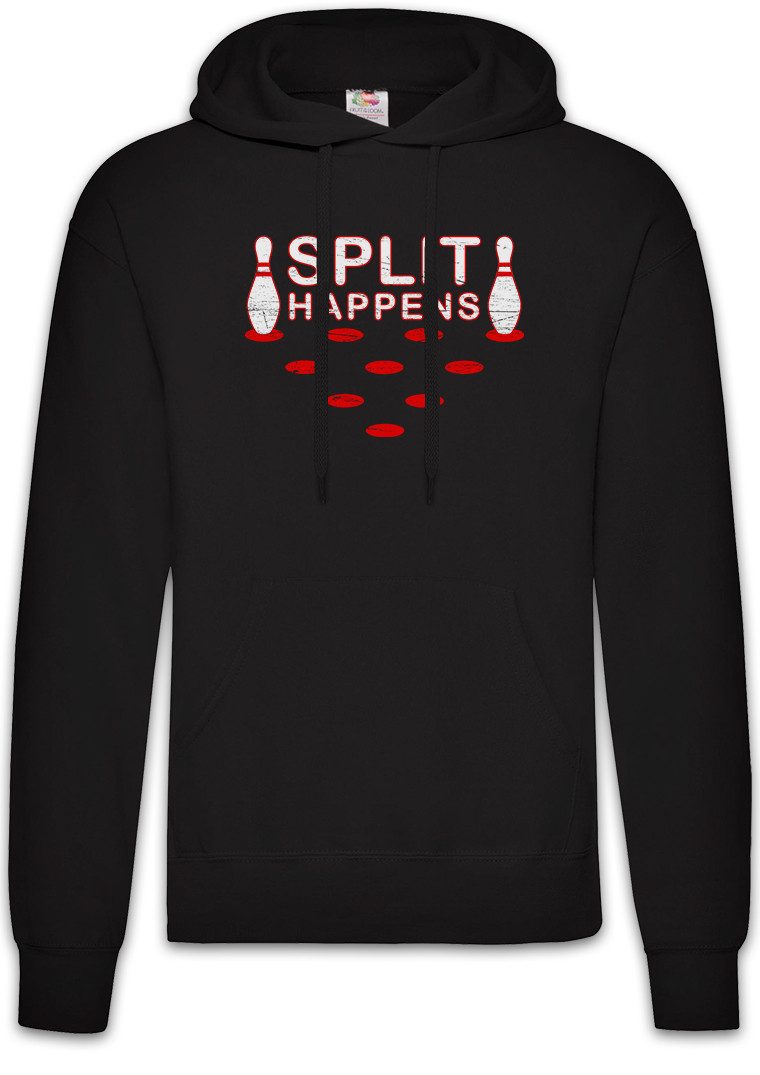Hoodie Split Happens Herren Hoodie Gamer Gaming Games Fun Let's Bowl Sport