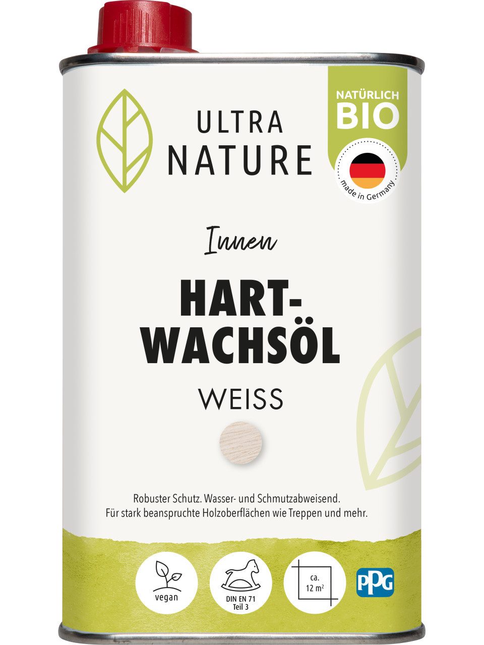 ULTRA NATURE Hartholzöl Ultra Nature Hartwachsöl 0,5 L weiß