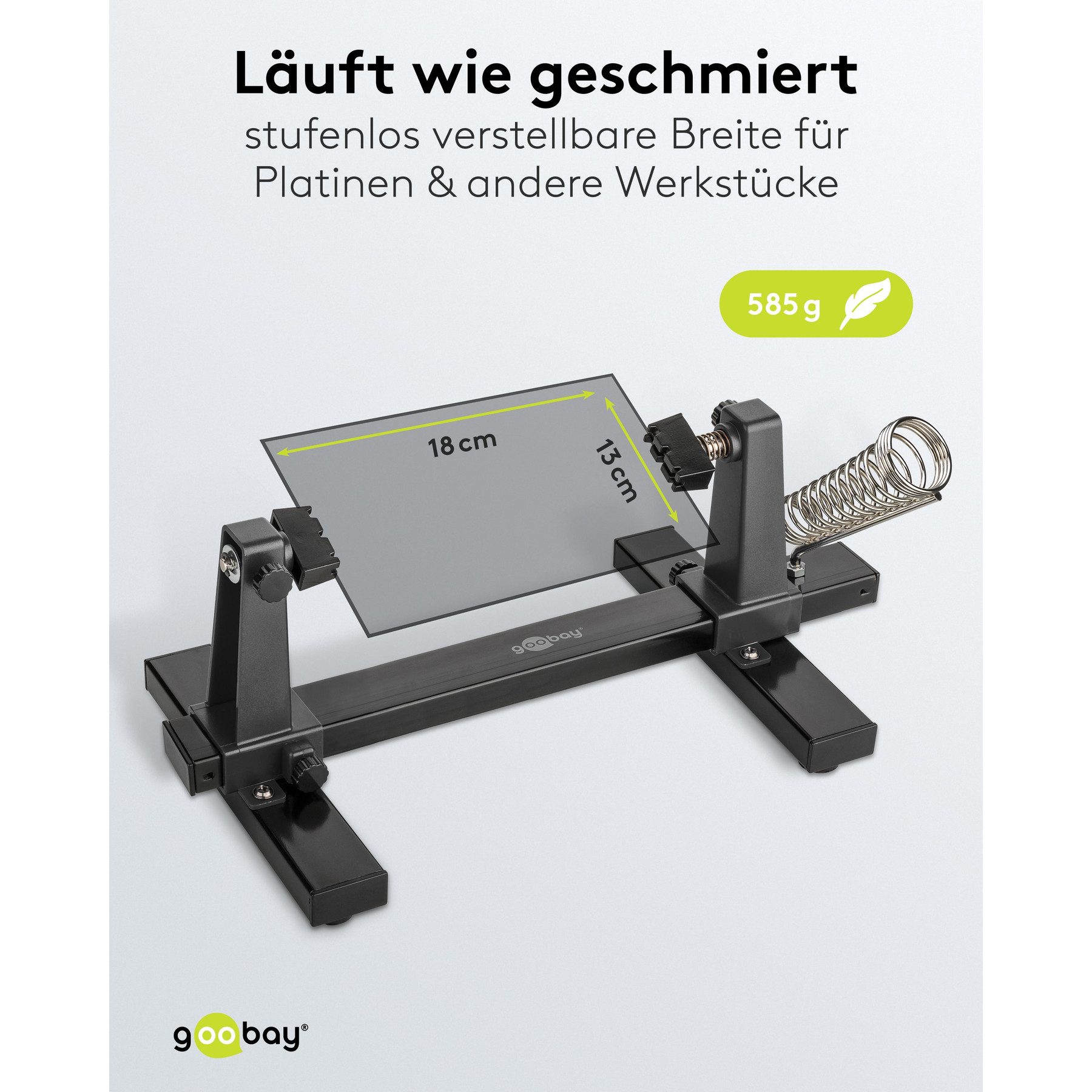Goobay Klemmhalter GOOBAY Platinenhalter, 76559, mit Lötkolbenständer
