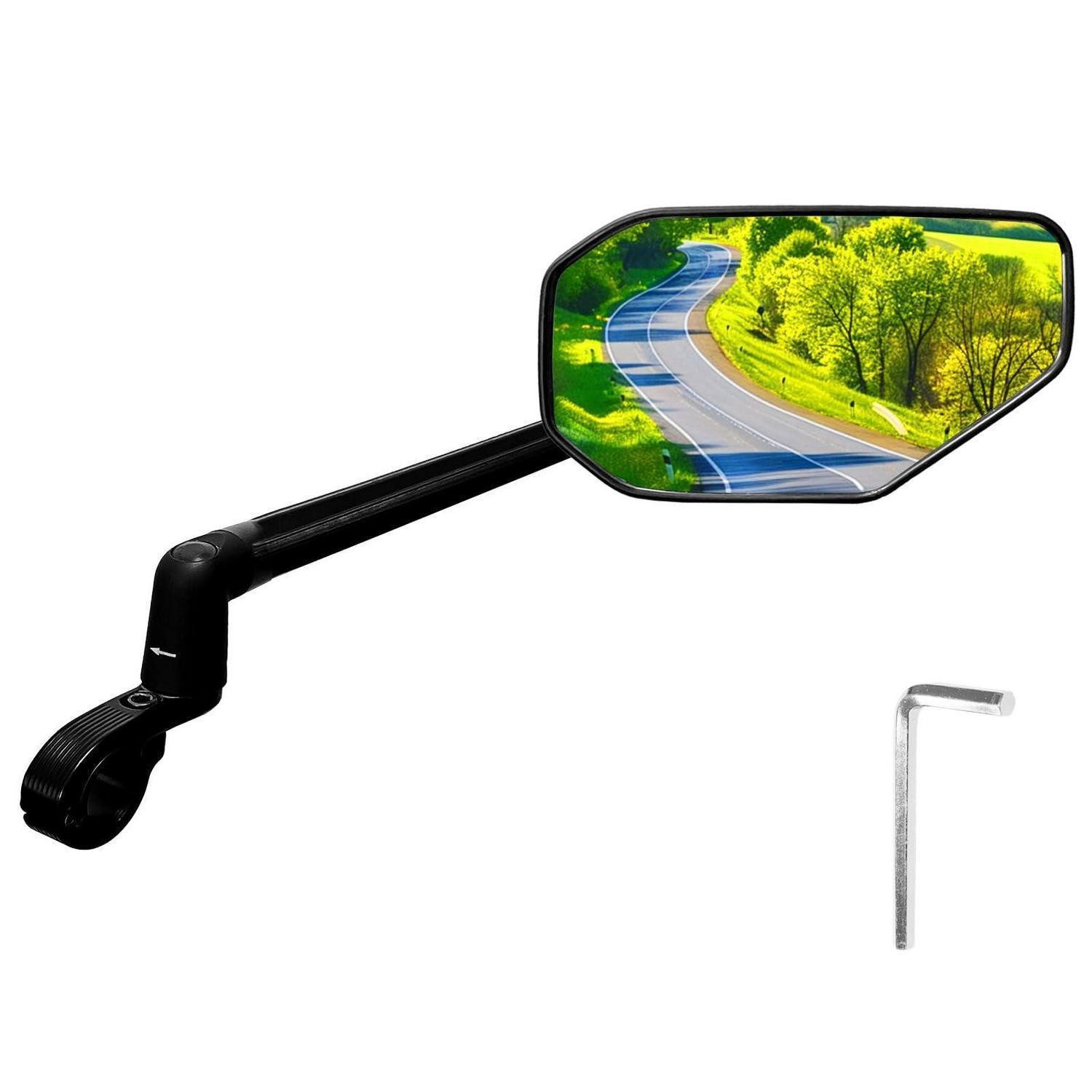 LuxusKollektion Fahrradspiegel Fahrradspiegel Klappbar HD Echtglas 360Grad EScooter EBike Rechts