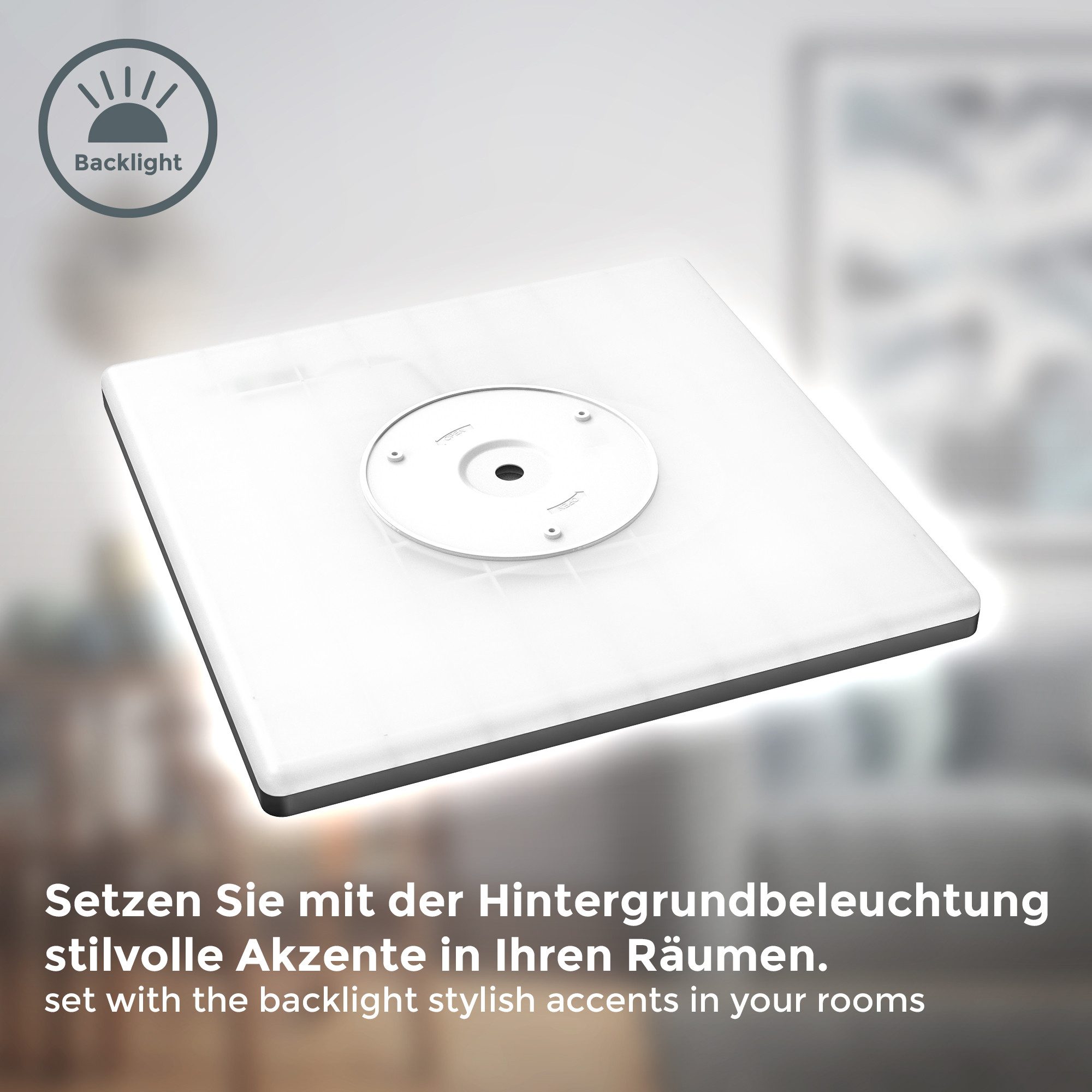 B.K.Licht Deckenleuchte ultra-flach LED Decken-Panel 29x29cm mit Backlicht günstig online kaufen
