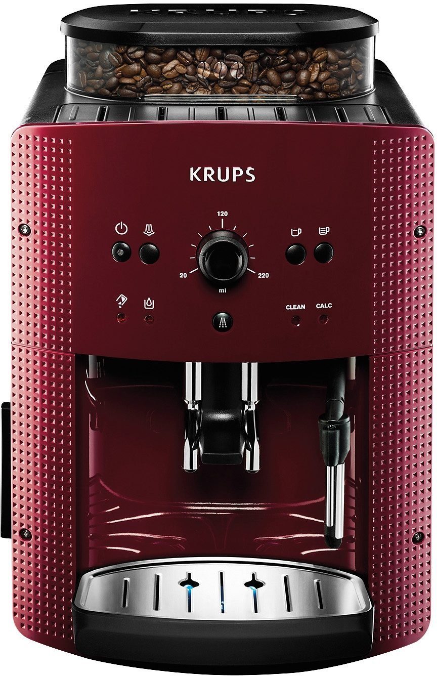 Krups Kaffeevollautomat EA8107 Arabica, 2-Tassen-Funktion, manueller Dampfdüse, 2 voreingestelle Kaffeestärken