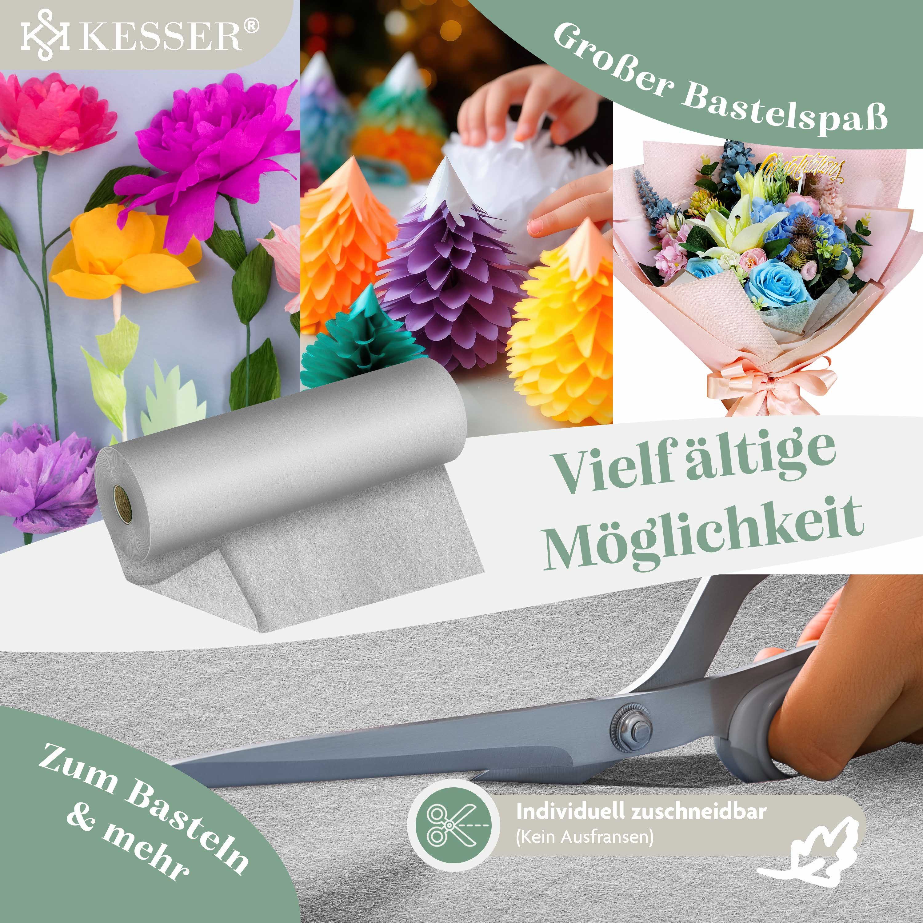 KESSER Tischläufer 25 m × 30 cm, wasserabweisend & abwaschbar, 30 g/m², anpassbare Vlies-Tischdekoration – für Feste aller Art geeignet