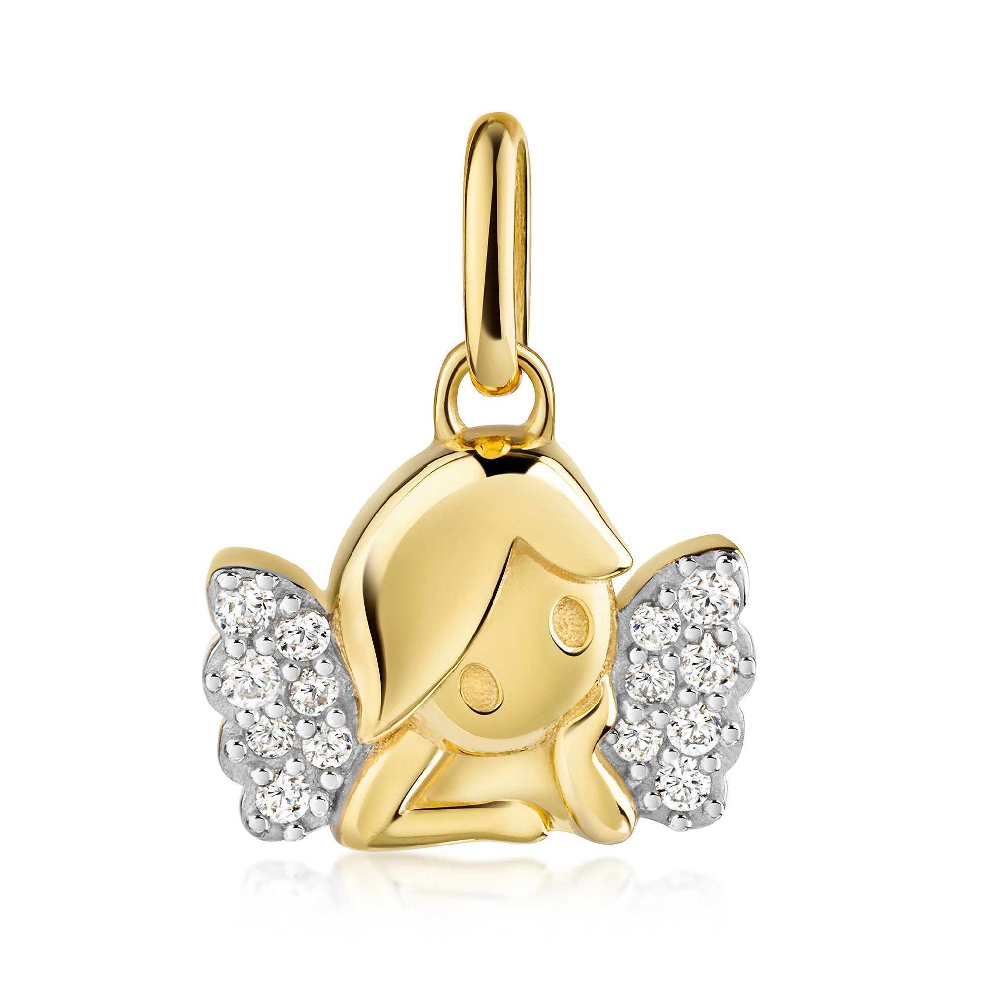 Kettenanhänger Schmuck Geschenk Gold 333 Halsschmuck Anhänger Engel