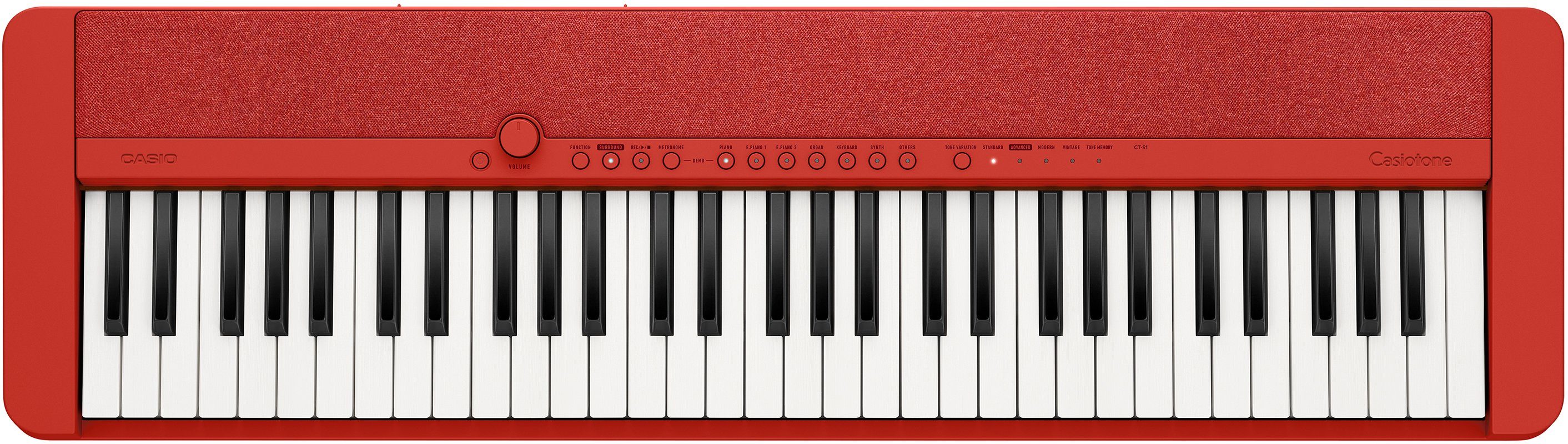 CASIO Home-Keyboard Piano-Keyboard, CT-S1RDSP, ideal für Klanggourmets Piano-Einsteiger und