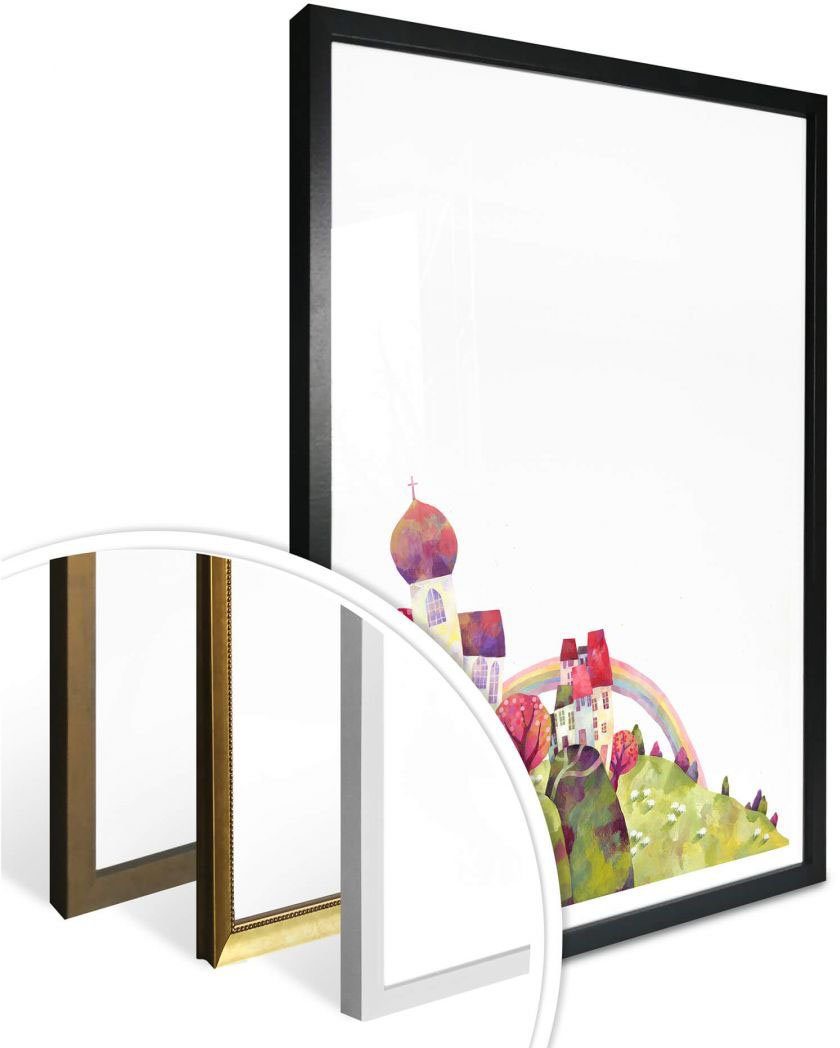 Die Märchen Poster, Gebäude Wandposter Dorfkirche, Wandbild, Poster St), Bild, Wall-Art Wandbilder (1