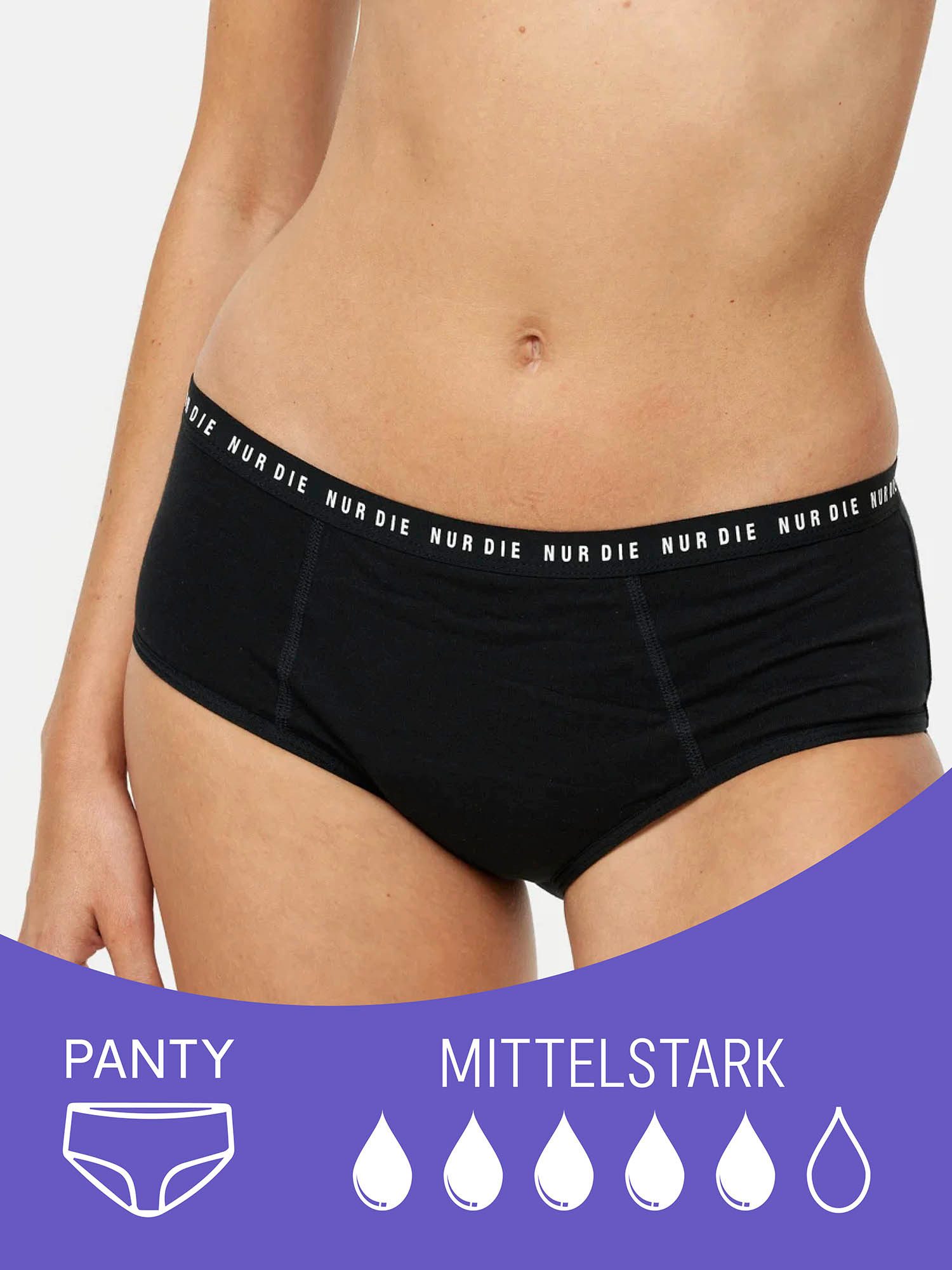 Nur Die Periodenslip Всеs Geregelt Panty mittelstark Menstruationsunterwäsche wiederverwendbar