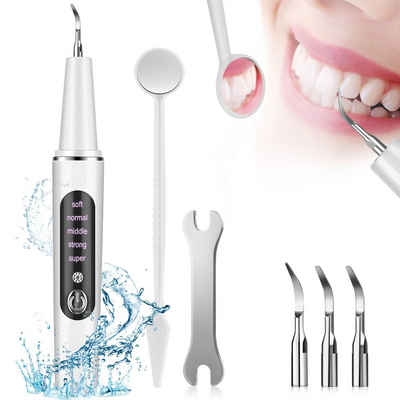 LETGOSPT Zahnpflege-Set Zahnreinigung Set, Ultraschall Zahnsteinentferner mit 5 Reinigungsmodi, und 3 Zusätzlichen Aufsätzen Zu hause