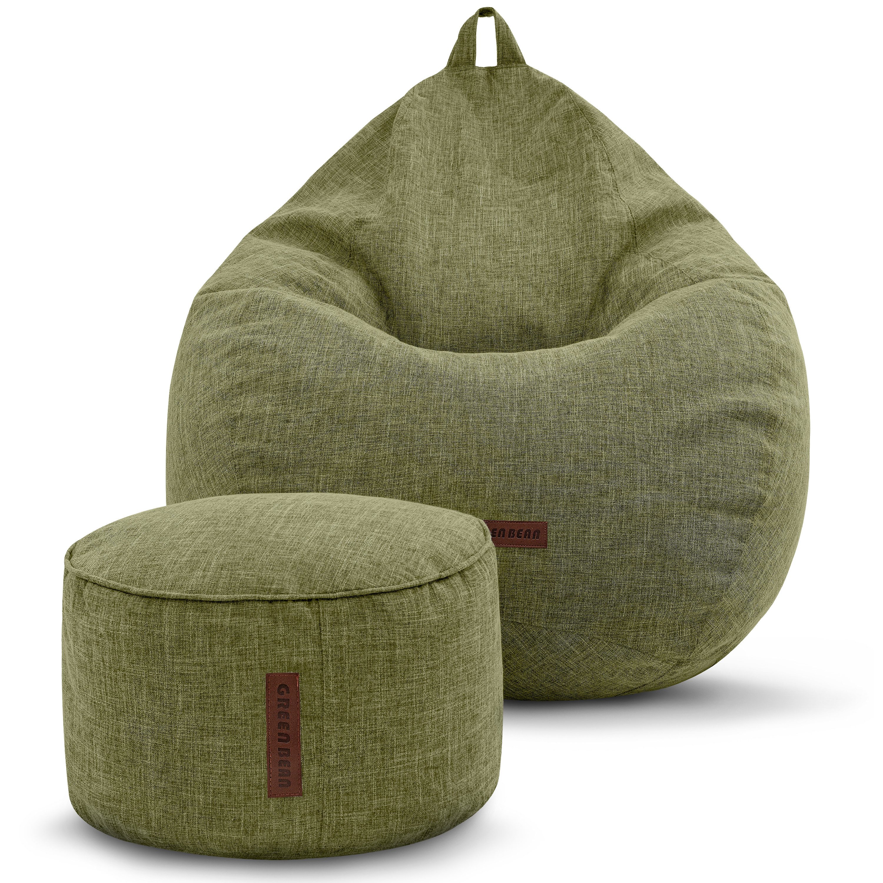Green Bean Sitzsack Home-Linen (Indoor Riesensitzsack und Pouf mit EPS-Perl günstig online kaufen