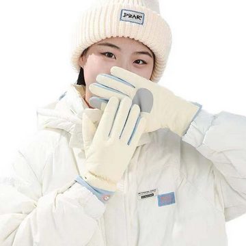 FIDDY Skihandschuhe Damenhandschuhe samtverdickte regenfeste Handschuhe