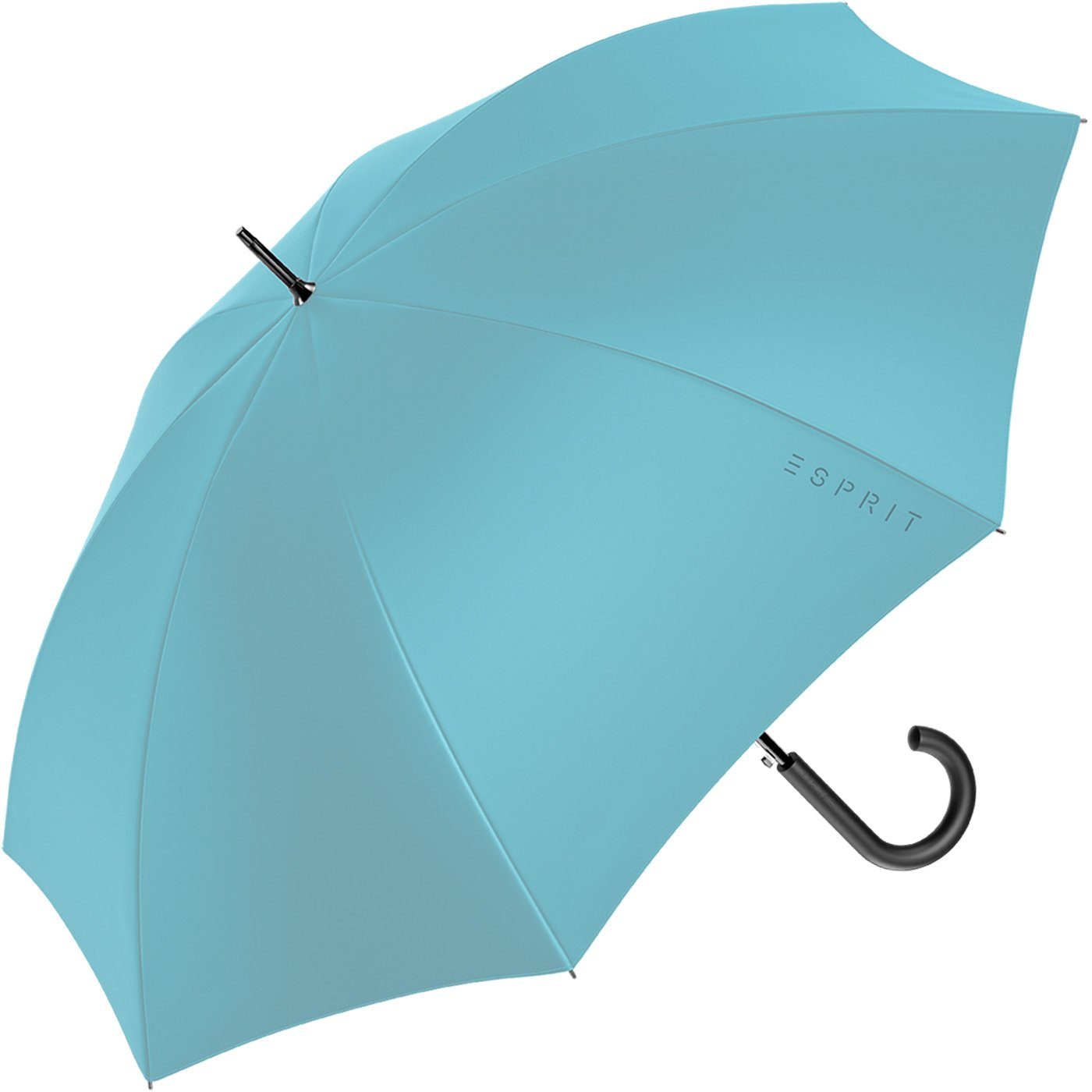 Damen-Regenschirm mit den stabil, blau groß und Automatik 2023, Langregenschirm in Trendfarben FJ Esprit