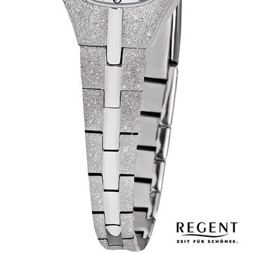 Regent Quarzuhr Regent Damen Uhr F-626 Metall Quarz, (Analoguhr), Damen Armbanduhr eckig, klein (ca. 23mm), Metallarmband