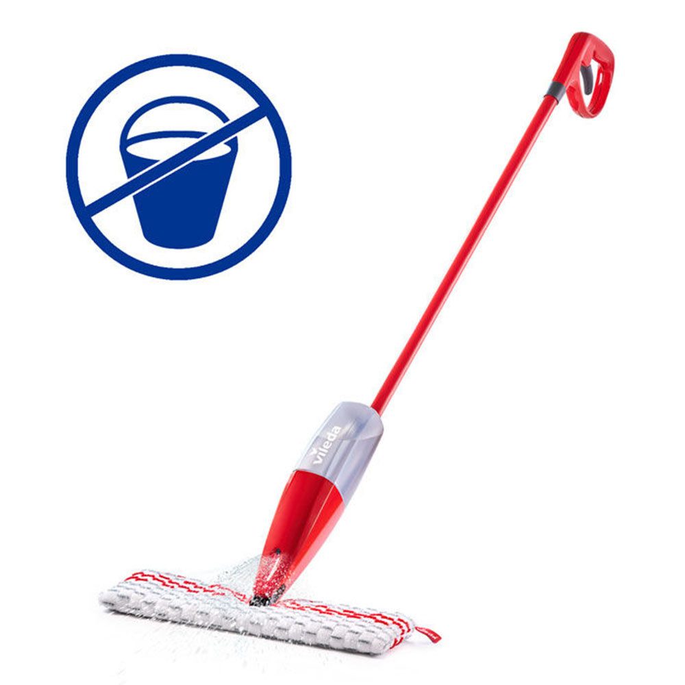 Vileda Bodenwischer-Set Vileda 1-2-SPRAY MAX Sprühwischer Box, (Set, 2-St., 1 1-2-Spray Max Sprühwischer, 1 1-2-Spray Max Wischbezug), Zeitsparende Reinigung ohne Eimer