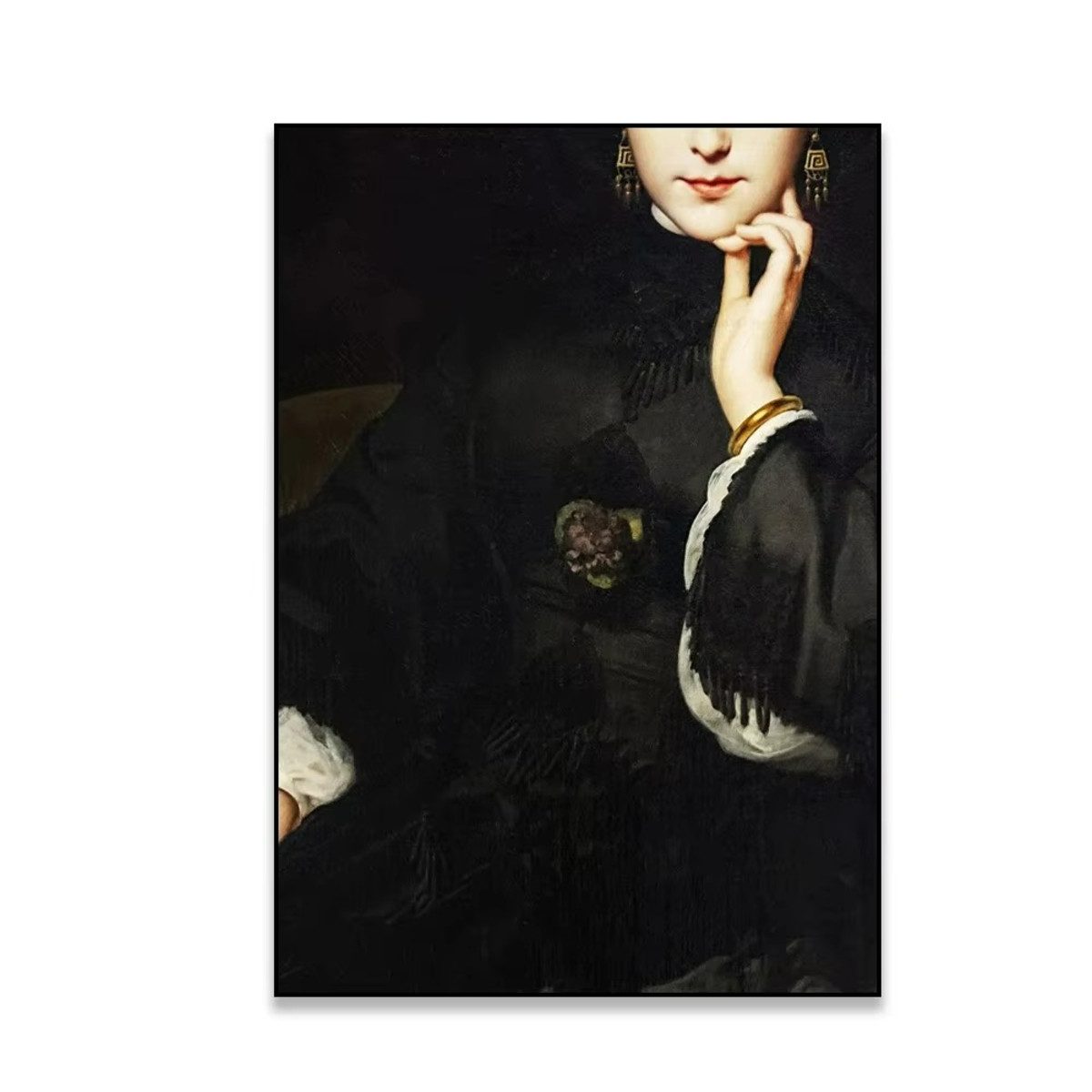 TPFLiving Kunstdruck (OHNE RAHMEN) Poster - Leinwand - Wandbild, Vintage viktorianische Wyndham-Schwestern-Leinwand (Leinwandbild XXL), Farben: Schwarz, Weiß, Blau, Braun, Gelb -Größe: 20x30cm