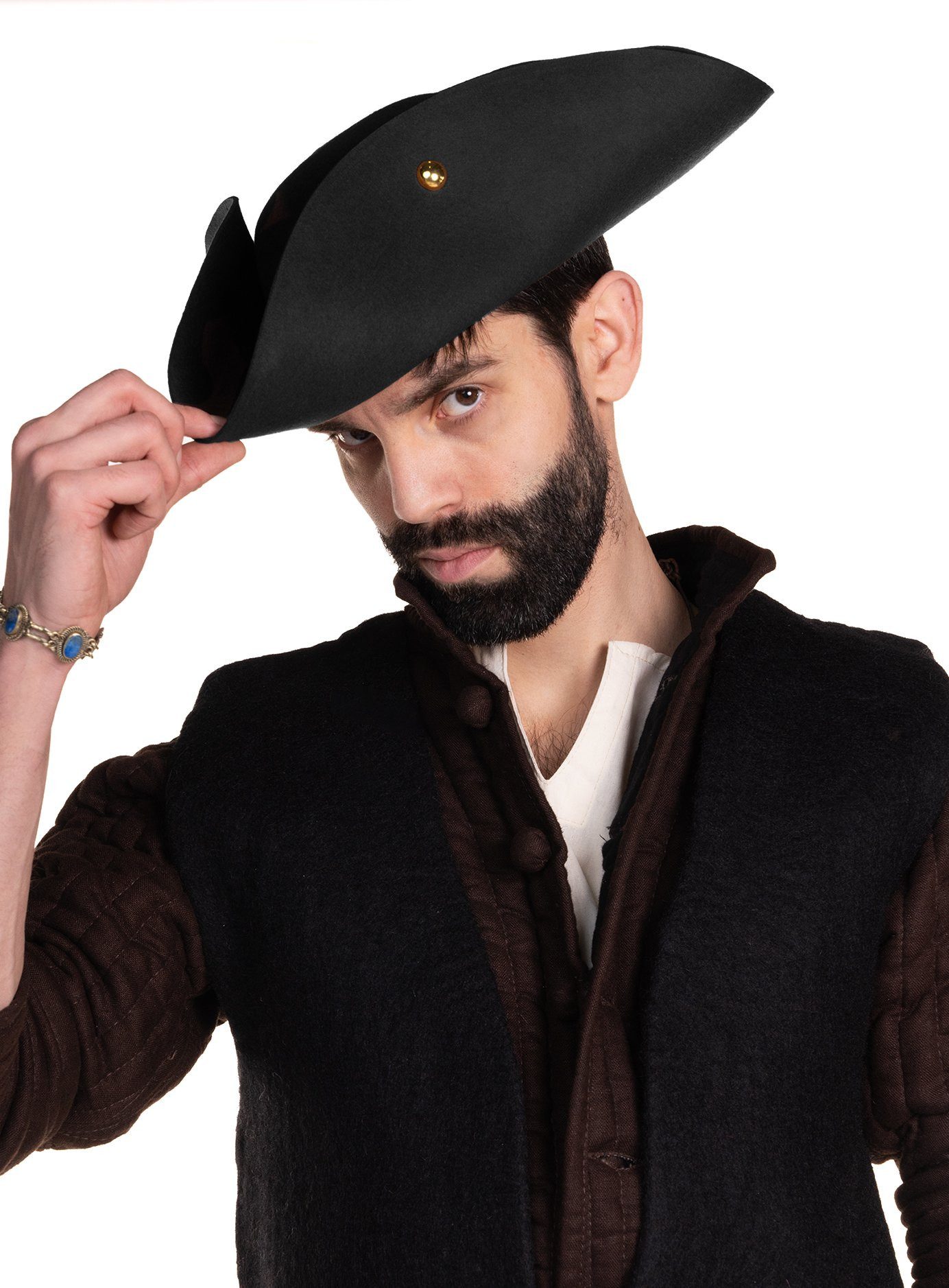 Metamorph Piraten-Kostüm Piratenhut Dreispitz - Karneval Faschingskostüm, Alle Seeräuber gut aufgepasst! Hier kommt der Piratenhut aus edlem Wo