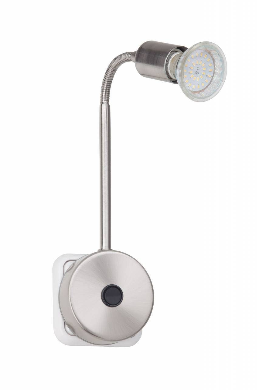 Loona Lampe GU10, 1x LED LED-PAR51, Wandleuchte eisen Loona, Brilliant Steckerspot 3W LED-Reflekt