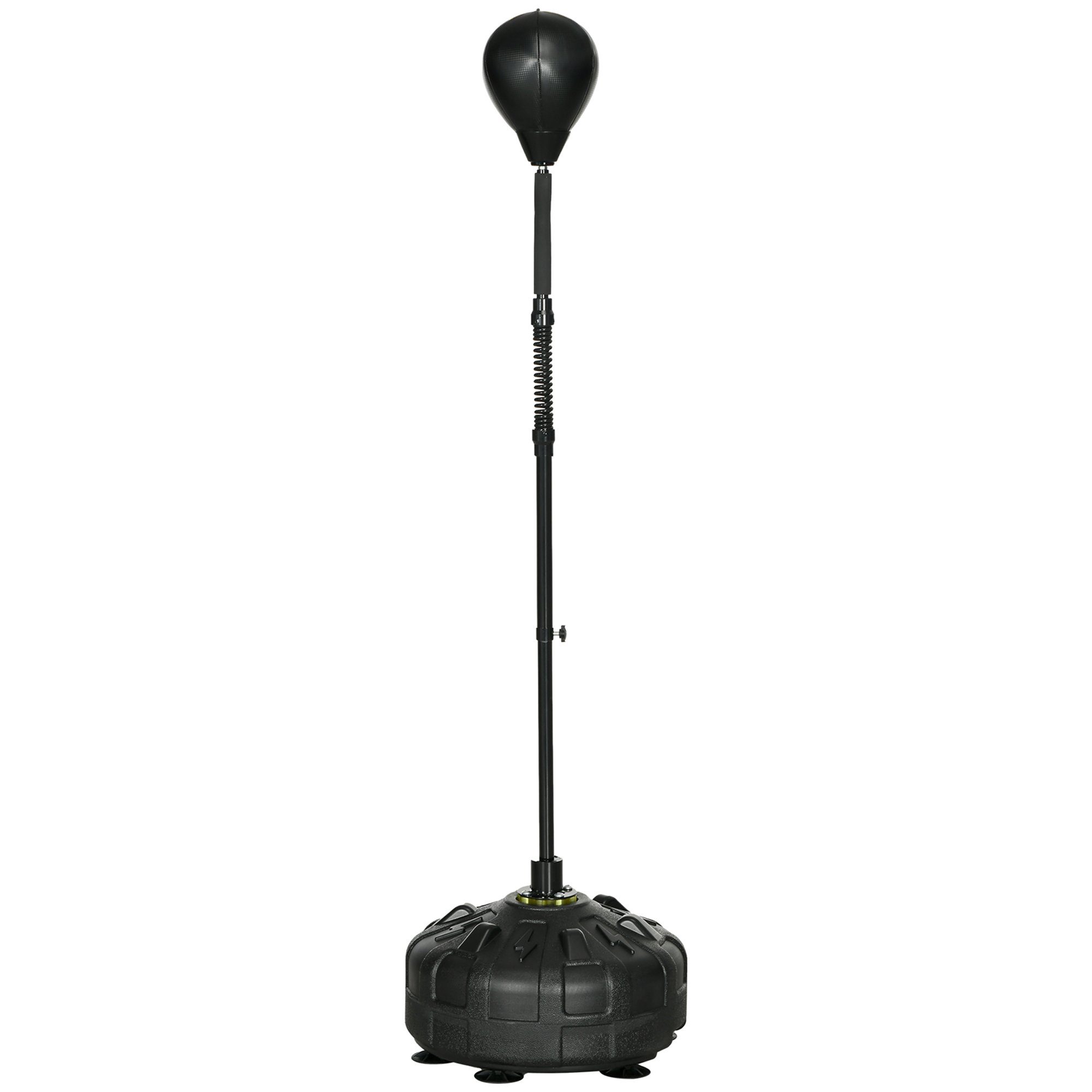 SPORTNOW Punchingball Boxball 145-180 cm höhenverstellbarer Standbox-Trainer (Standboxball, 1-tlg., Speedball), für Übung, Training, Kunstleder, Schwarz