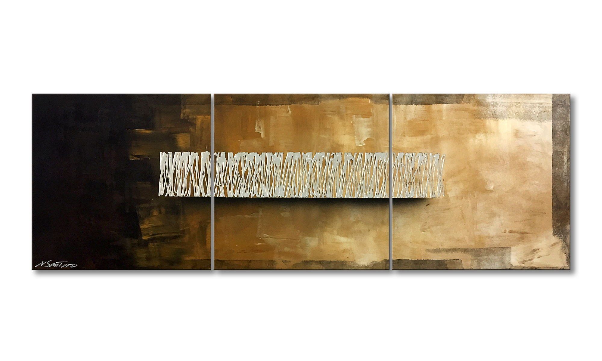 WandbilderXXL Gemälde Harvest 180 x 60 cm, Abstraktes Gemälde, handgemaltes Unikat