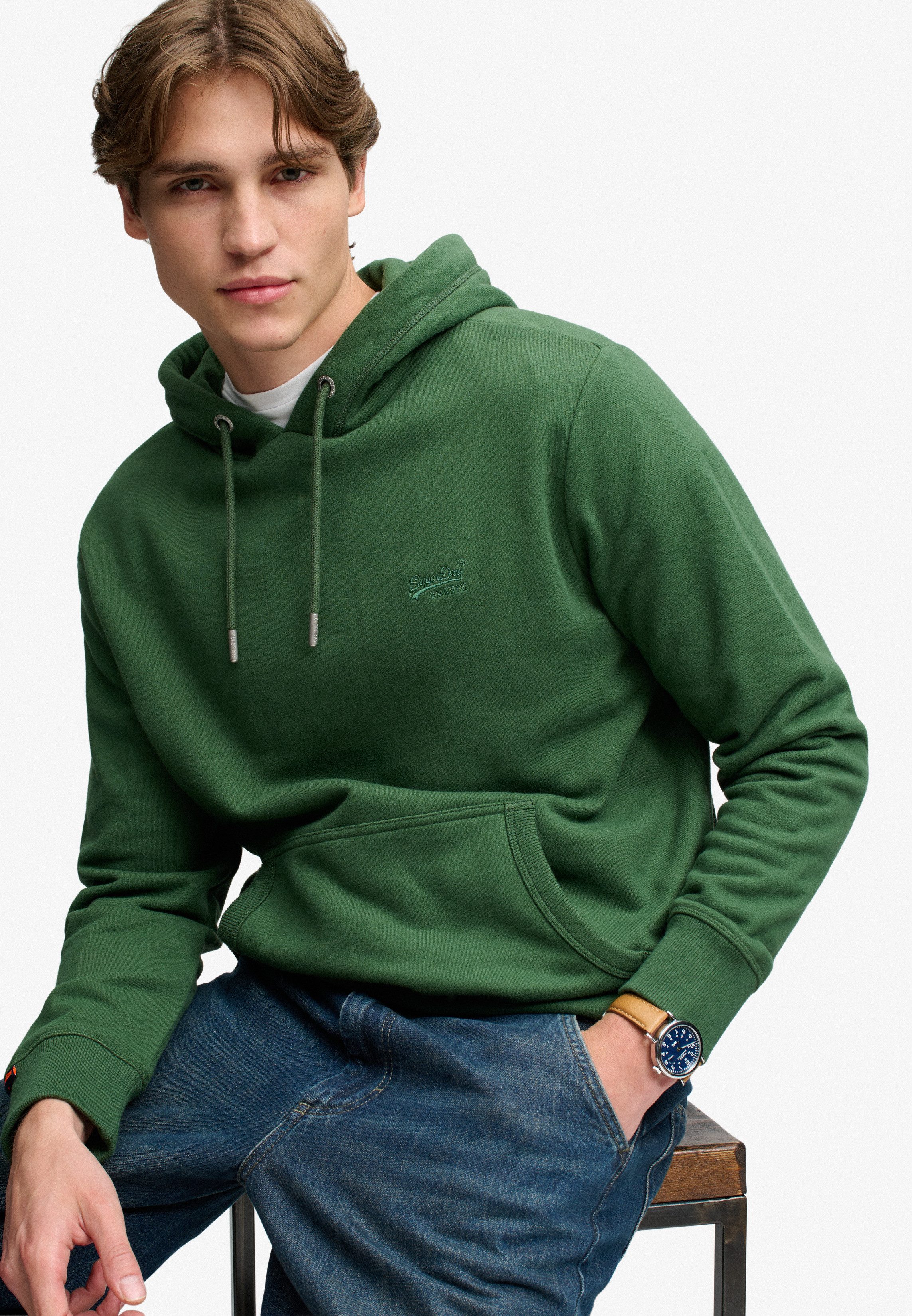 Superdry Kapuzensweatshirt Essential Logo Hoodie Hb Baumwollmischung, loose fit – Bild 2 von 5