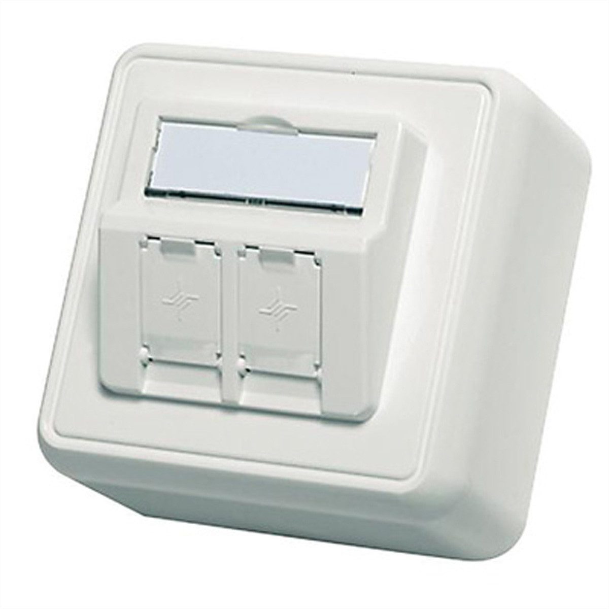 Telegärtner Aufputzdose Modulaufnahme Netzwerk-Panel (2-fach, reinweiss)