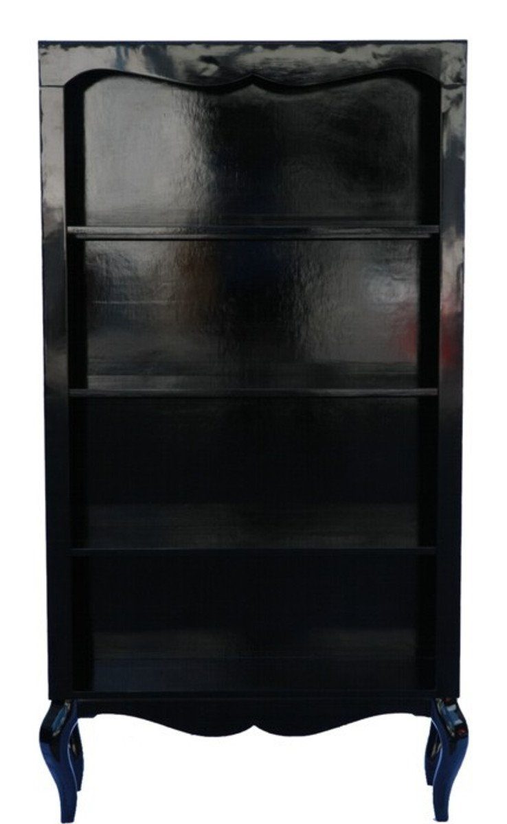 Casa x Hochglanz Lackregal Padrino Barock 95cm- Schwarz Stauraumschrank Schrank 180