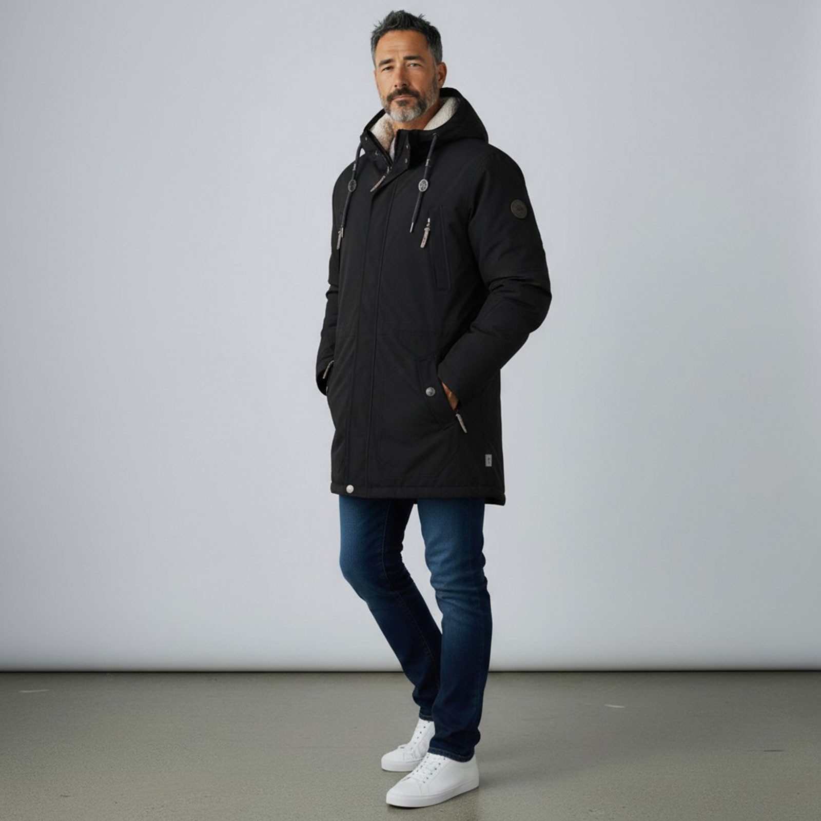 Blue Wave Funktionsmantel Kuddel Herren Funktionsparka Jacke Kuddel - Parka Winterjacke Funktionsjacke