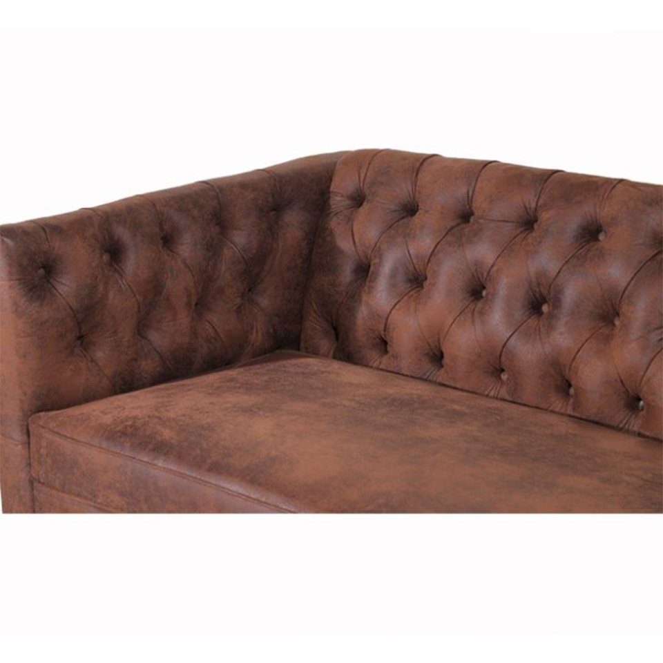 JVmoebel Sofa in Europe braunes Klassisches Couch Leder, Chesterfield Sofa Style Made American