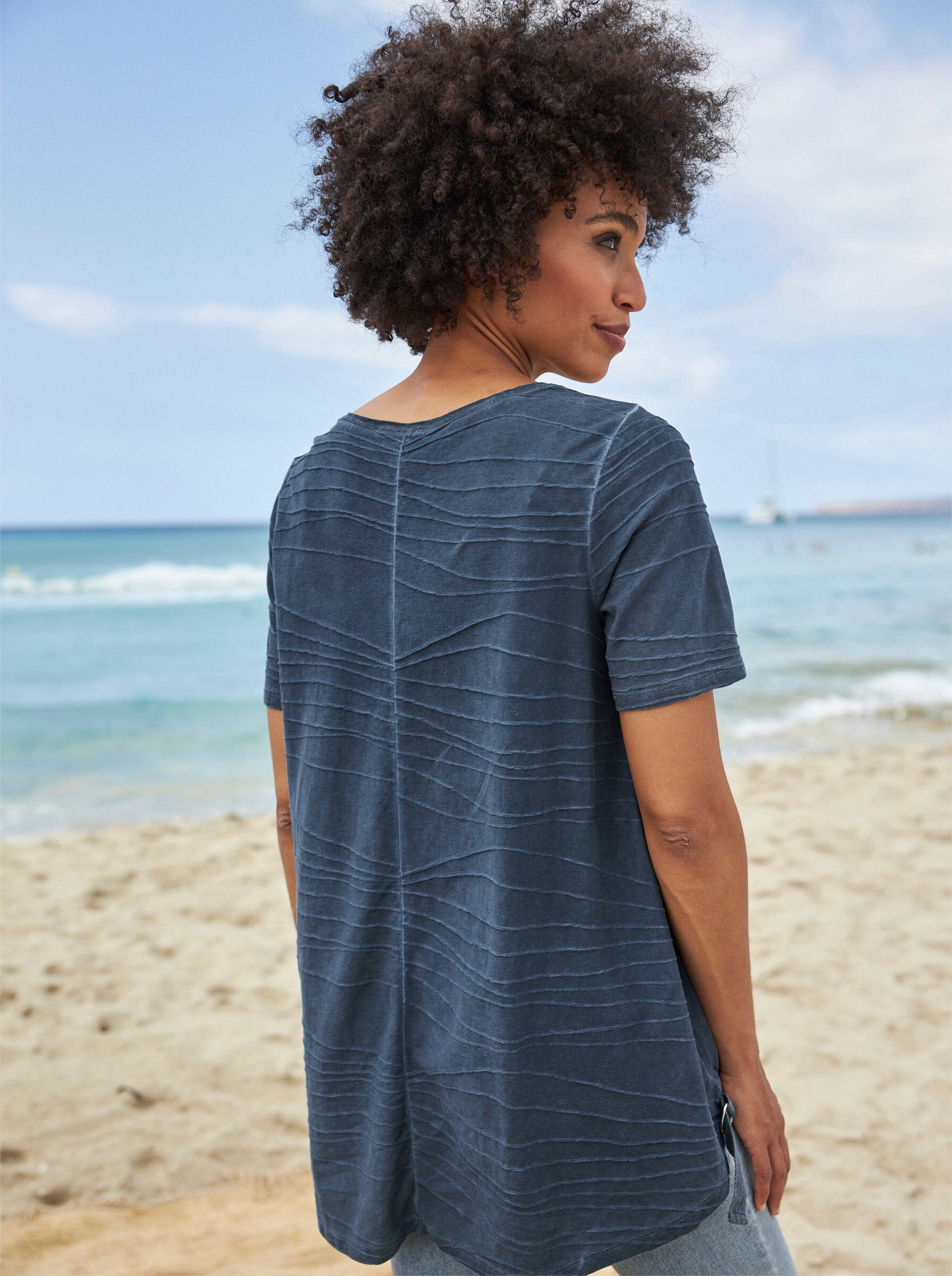 heine T-Shirt Longshirt Kurzarm – Bild 4 von 5