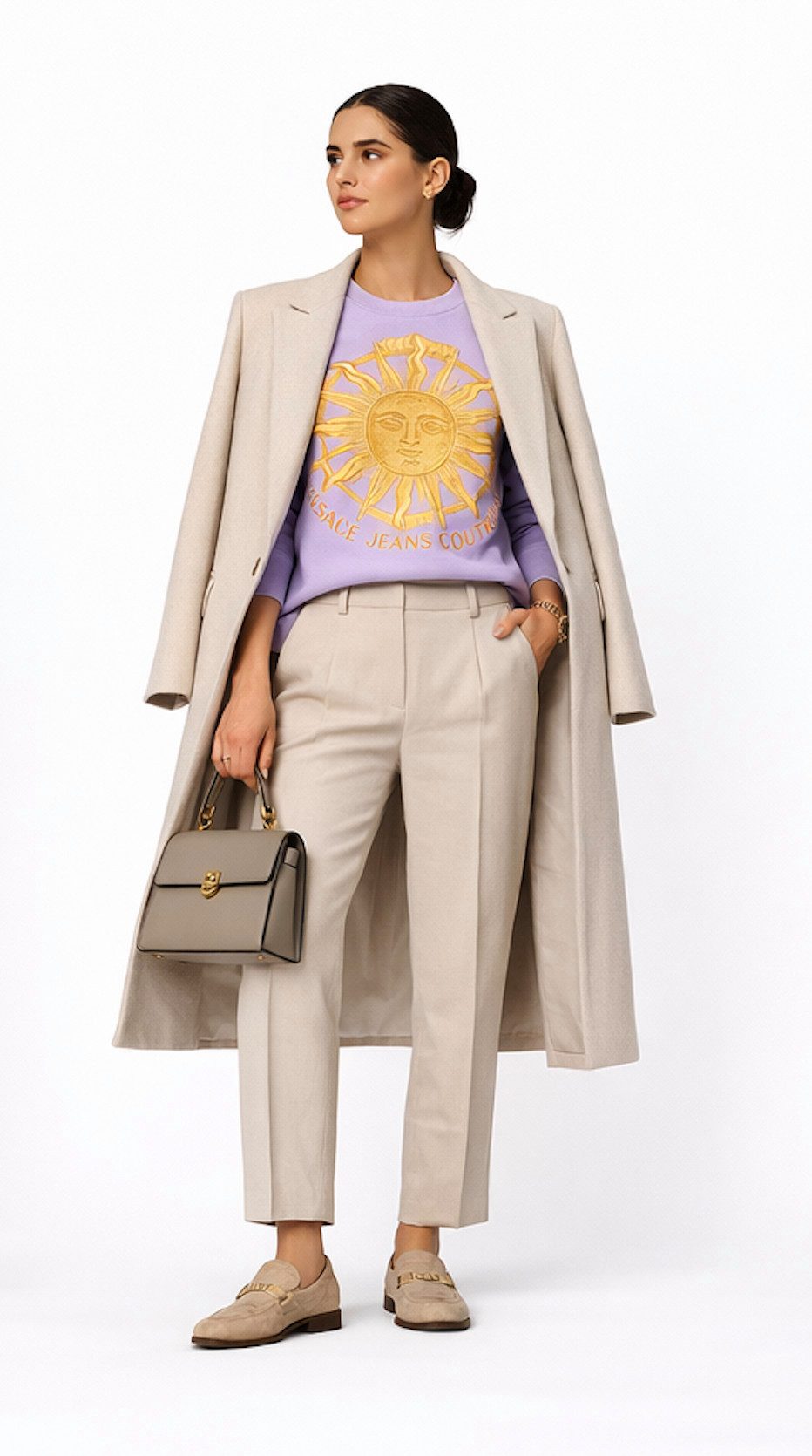 Versace Jeans Couture Sweatshirt Sweatshirt Pullover Logo Hodie Stickerei Sweater Pulli