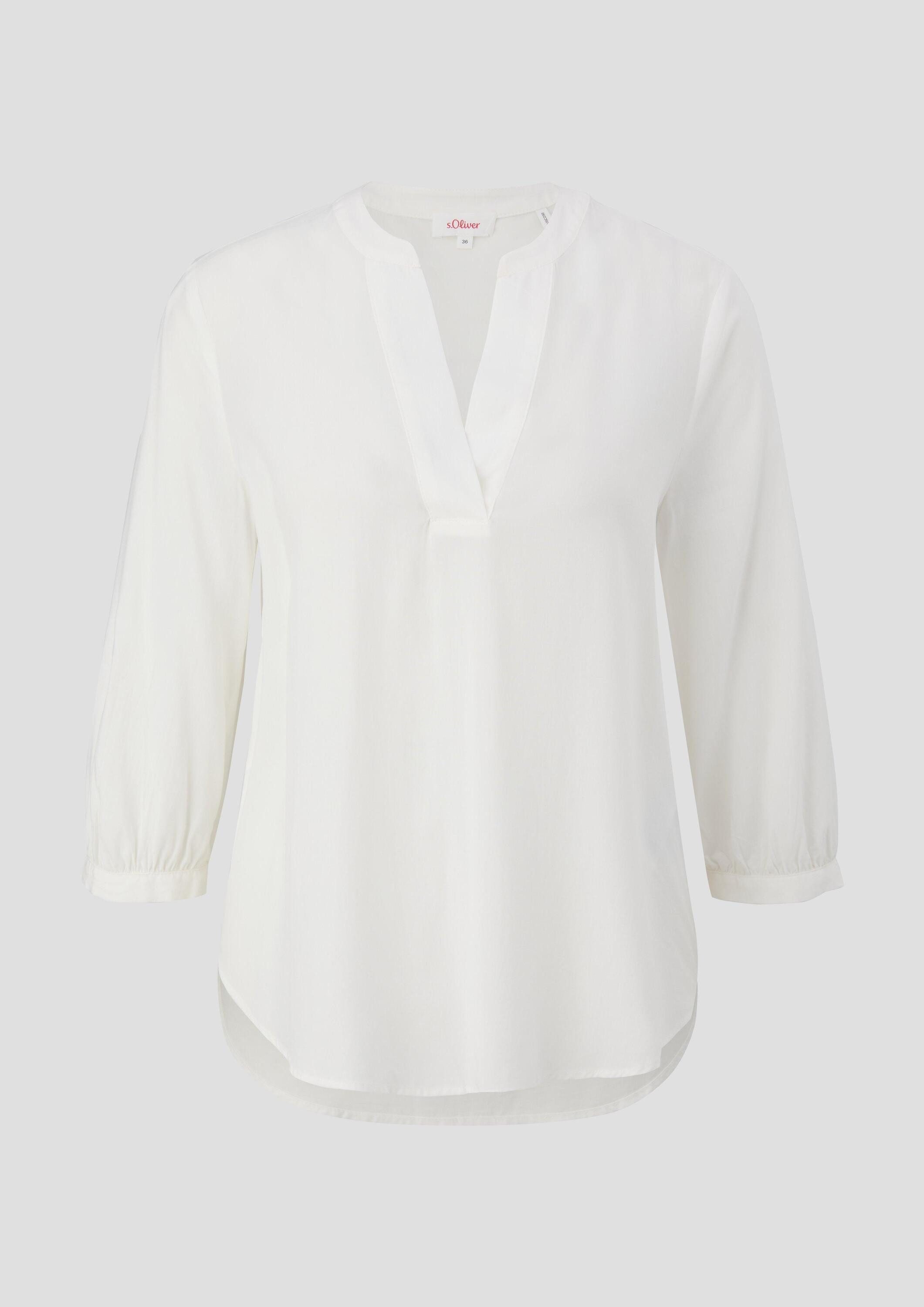 s.Oliver Kurzarmbluse Bluse Tunikabluse mit All-over-Print