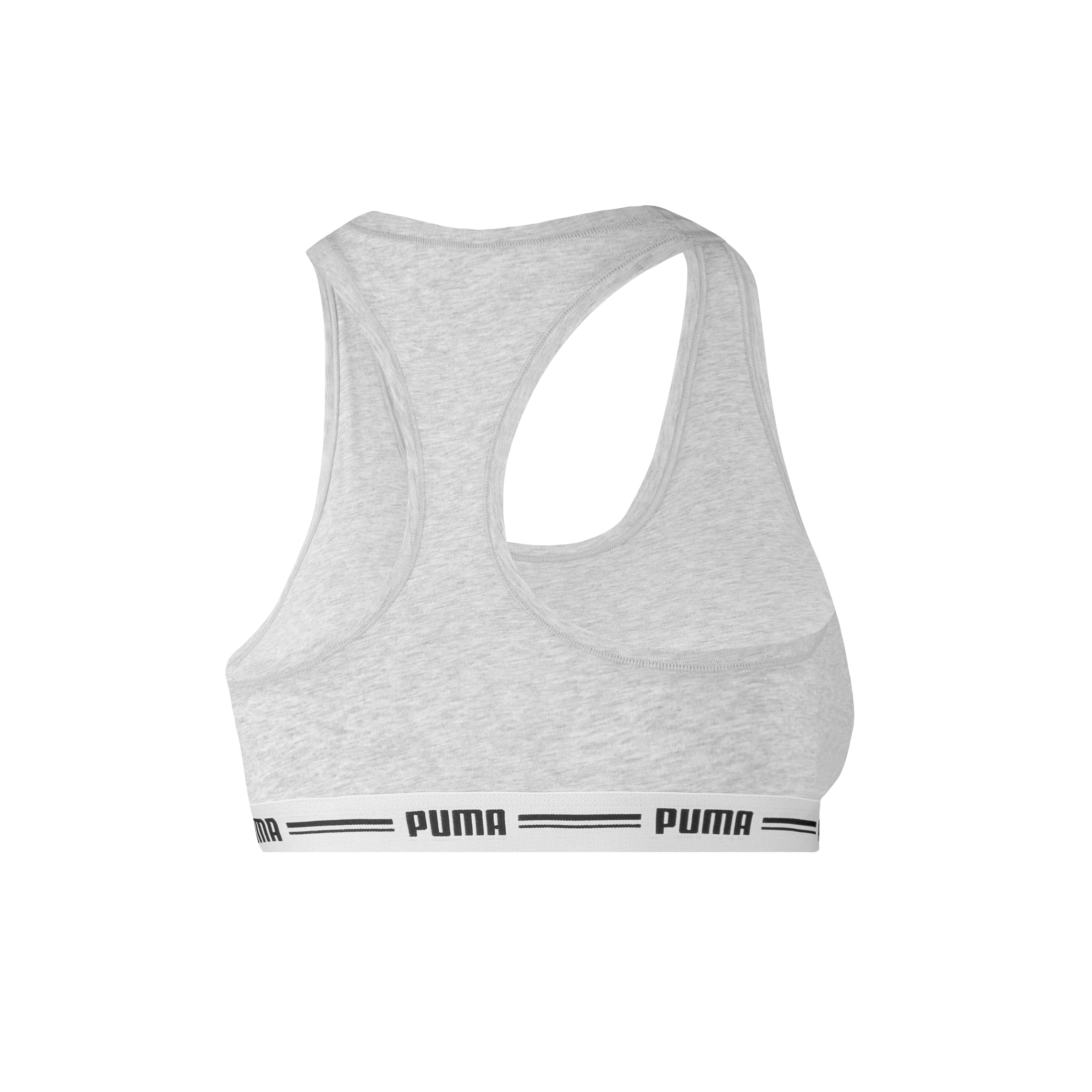 PUMA Sport-Bustier PUMA WOMEN RACER BACK TOP 1P HANG Racerback-Rücken, Logo-Unterbrustband, ohne Bügel, elastisch