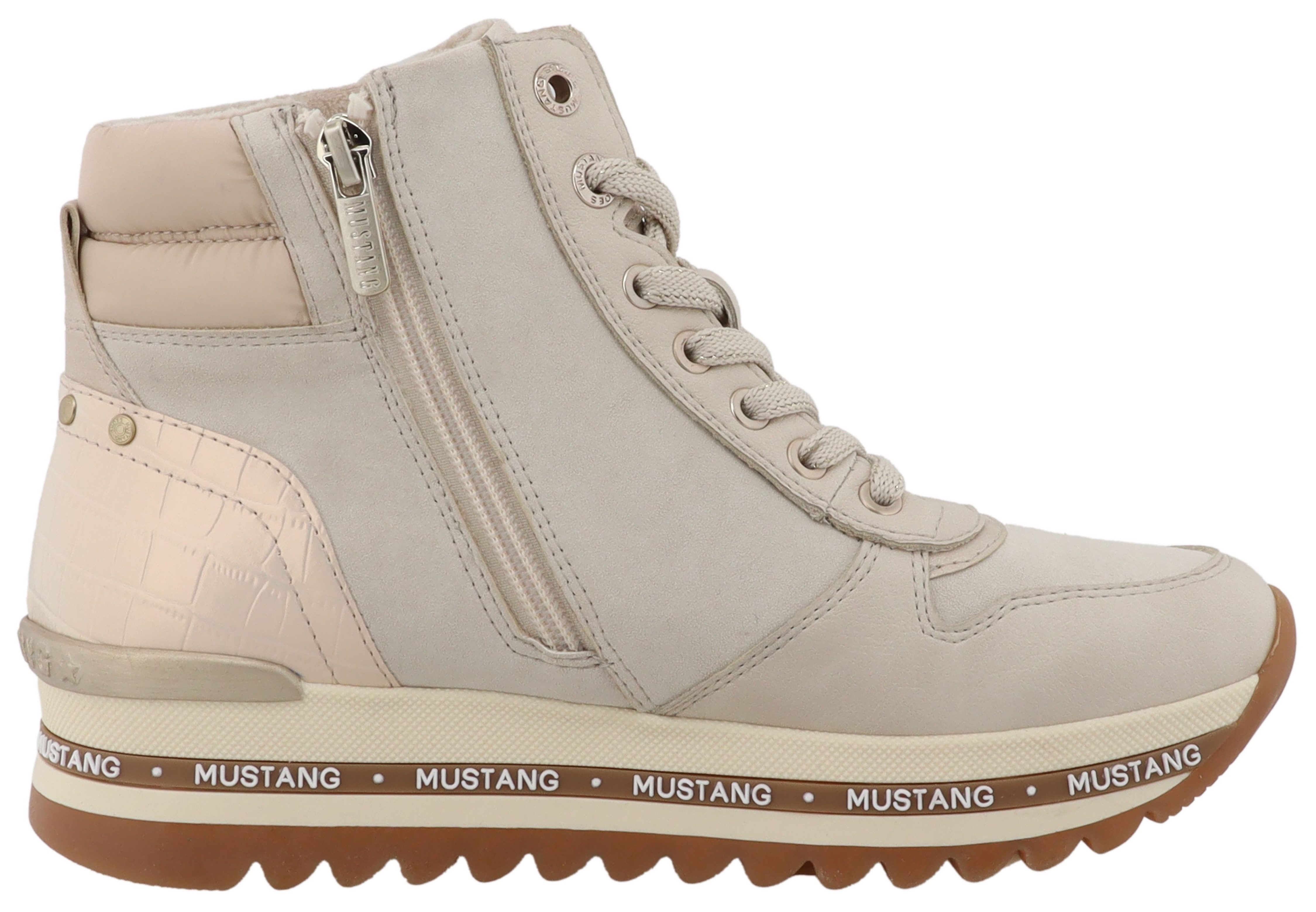 Mustang Shoes Urbana Winterboots Plateausneaker, Winterboots mit wärmendem Textilfutter
