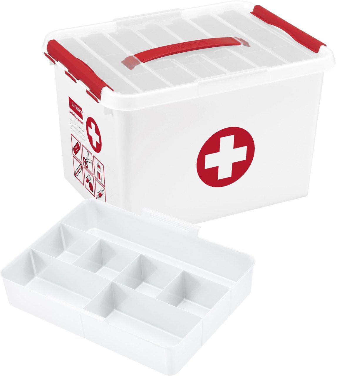 Sunware Aufbewahrungsbox Sunware Erste-Hilfe-Box inklusive Deckel günstig online kaufen