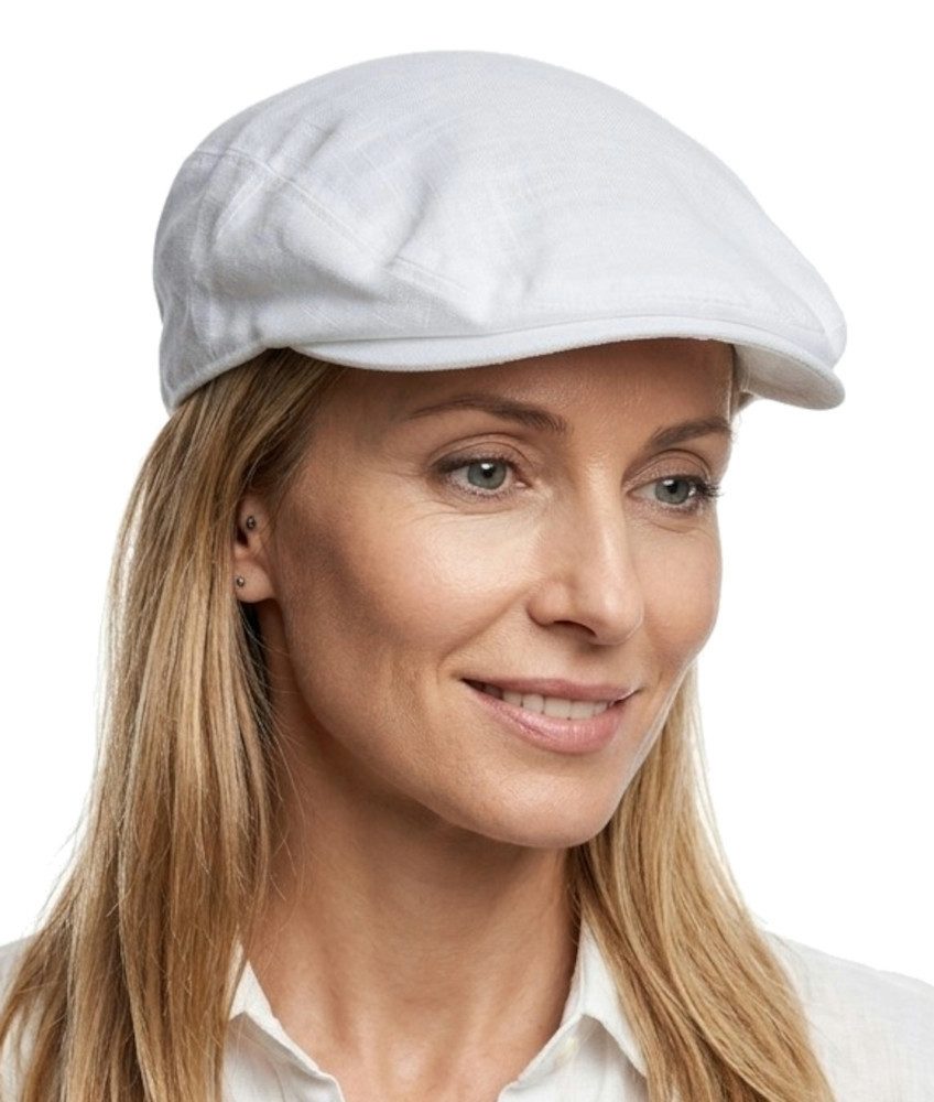 Cool4 Schiebermütze Gatsby Flatcap Unisex Leinen UV-Schutz