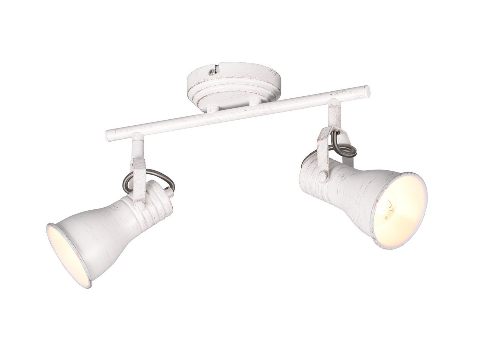 TRIO Leuchten LED Deckenstrahler, Dimmfunktion, extern dimmbar, LED wechselbar, warmweiß, Decken-Lampe Industrie-Design über-n Esstisch 2-flammig, Breite 30cm