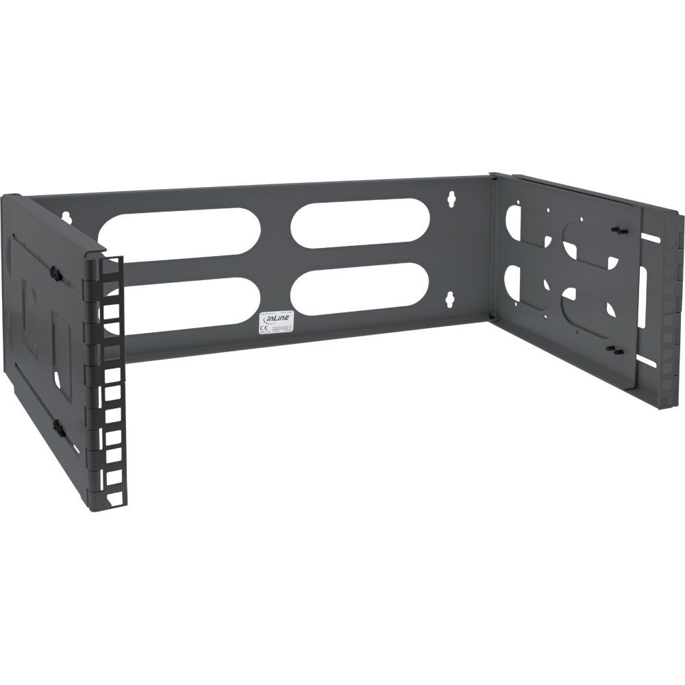 InLine® 19" Rack zur Wandmontage, 4HE, 24-40cm Tiefe, schwarz Netzwerk-Patch-Panel