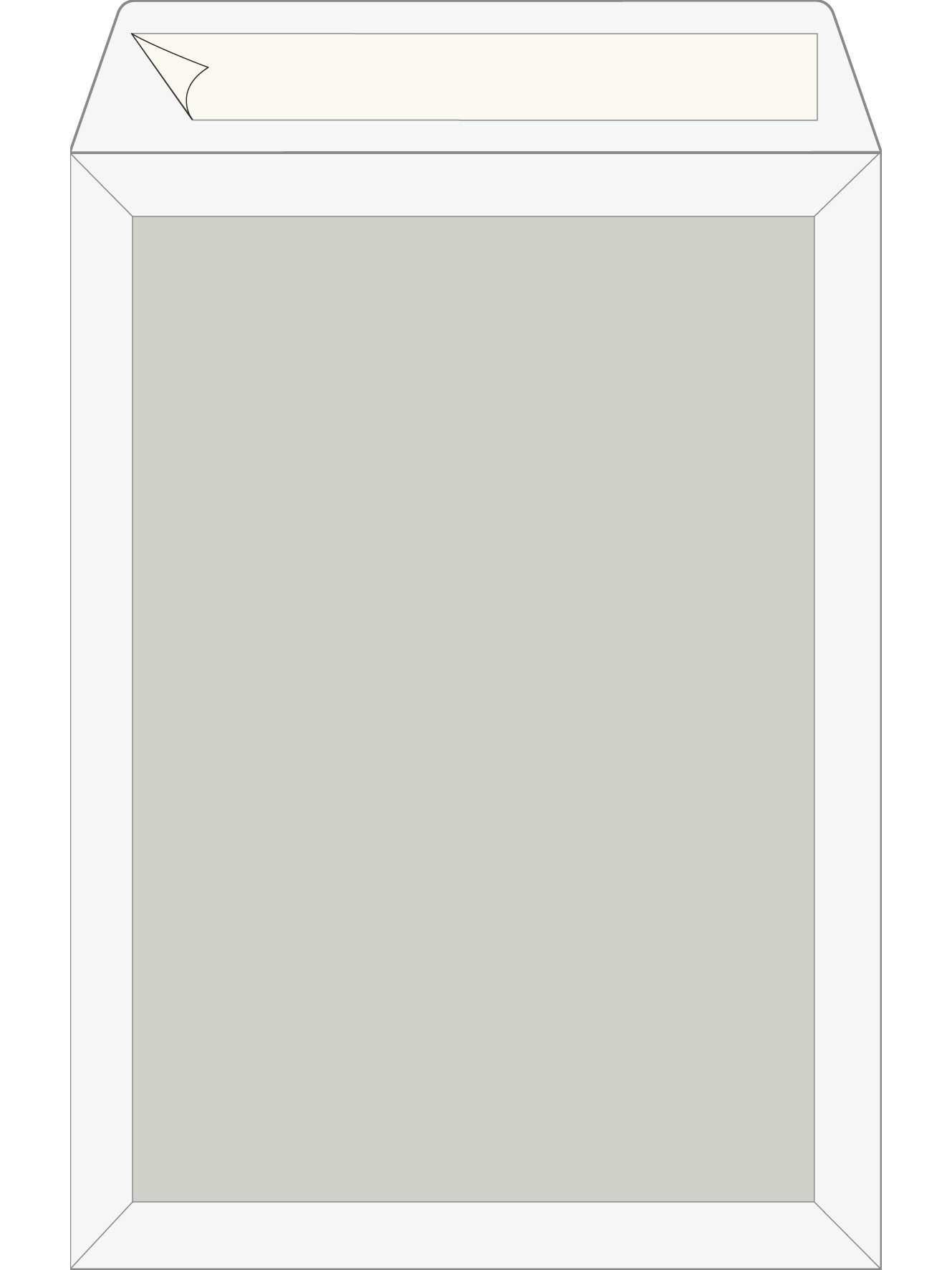 Baier & Schneider Versandtasche Versandtaschen mit Kartonrückwand 250x353 mm B4 weiß, graue Kartonrückwand