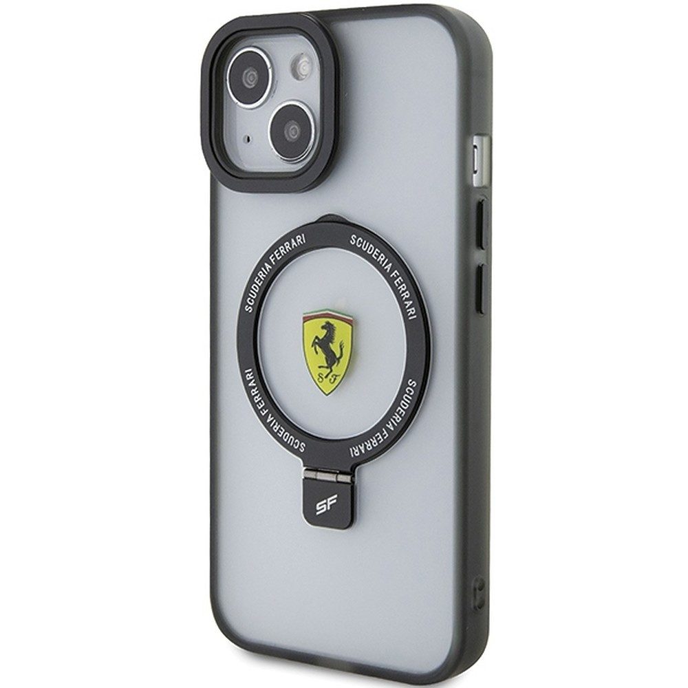 Ferrari Handyhülle Ständer Schutzhülle 6,1 Zoll, MagSafe, Ständerfunktion, mattiert, Lizenzware
