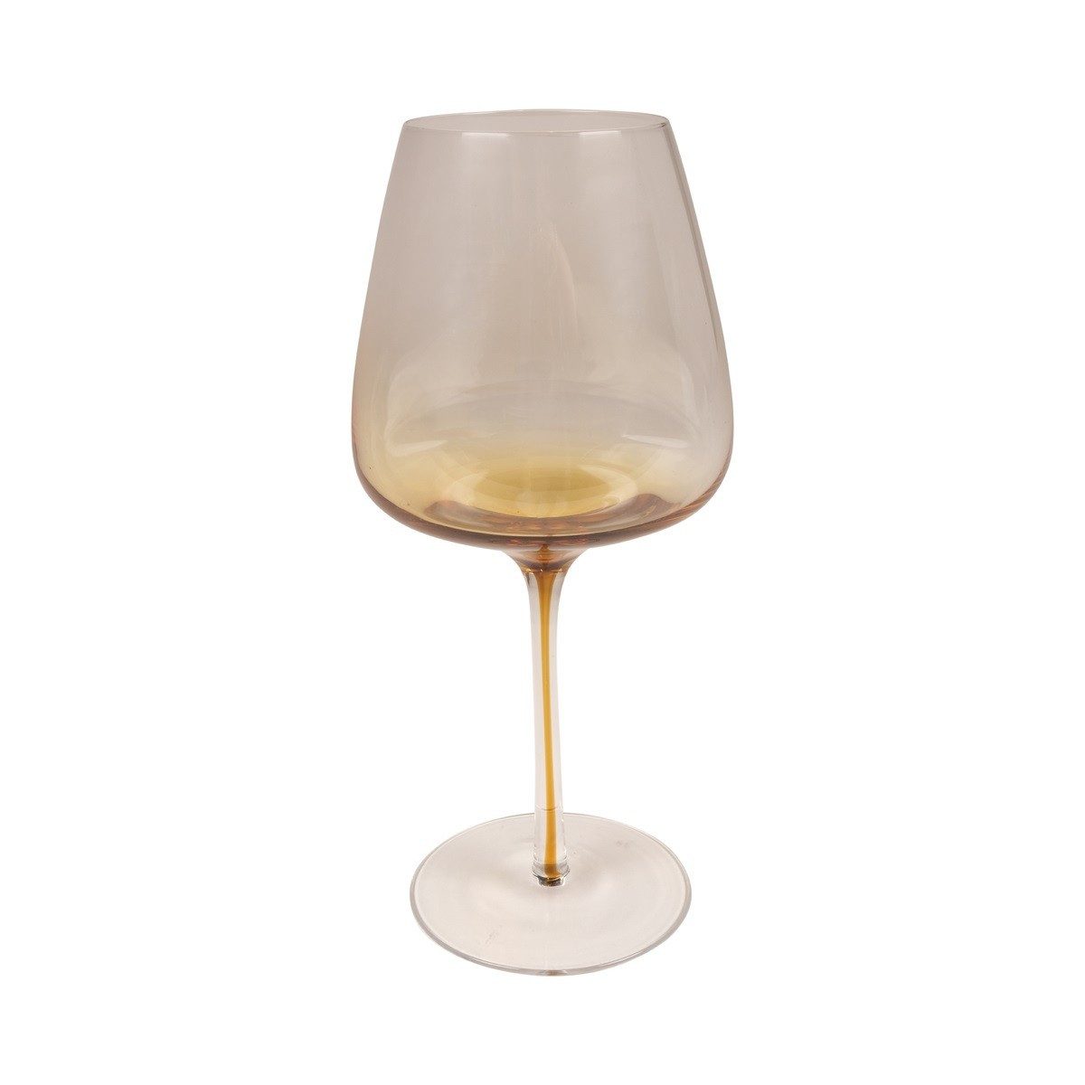 INNA-Glas Weinglas EDELMIRA, orange-braun-klar, 23 cm, Ø10 cm, Glas