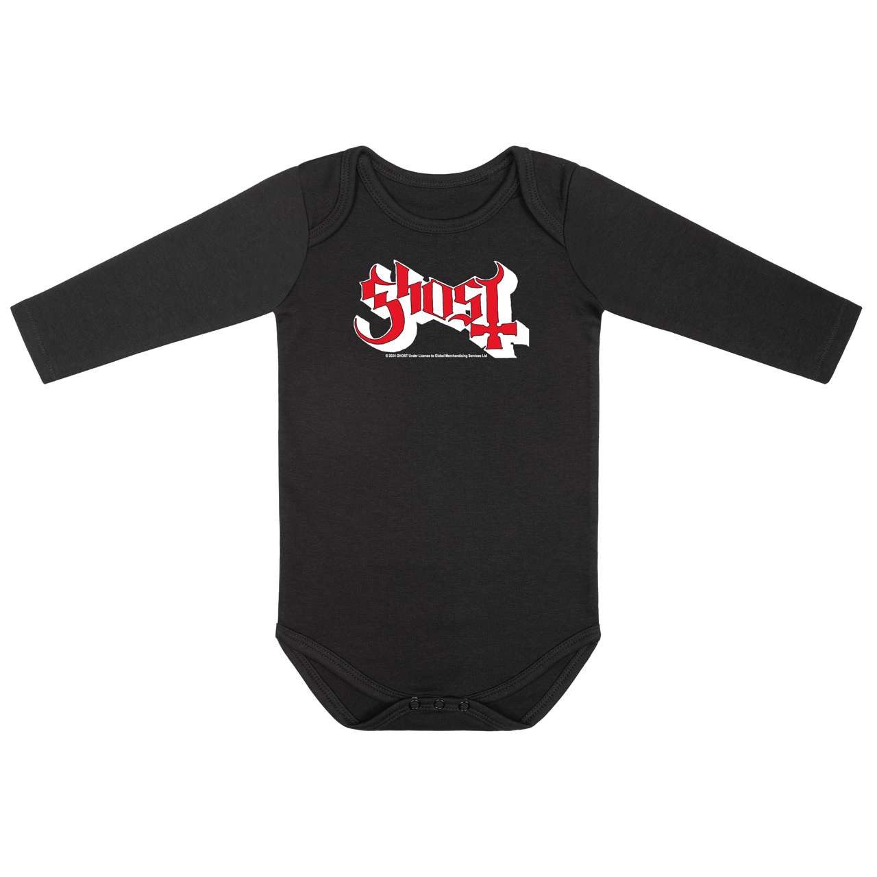 Metal Kids Langarmbody mit Ghost (Logo) Aufdruck für Babys (0–24 M)